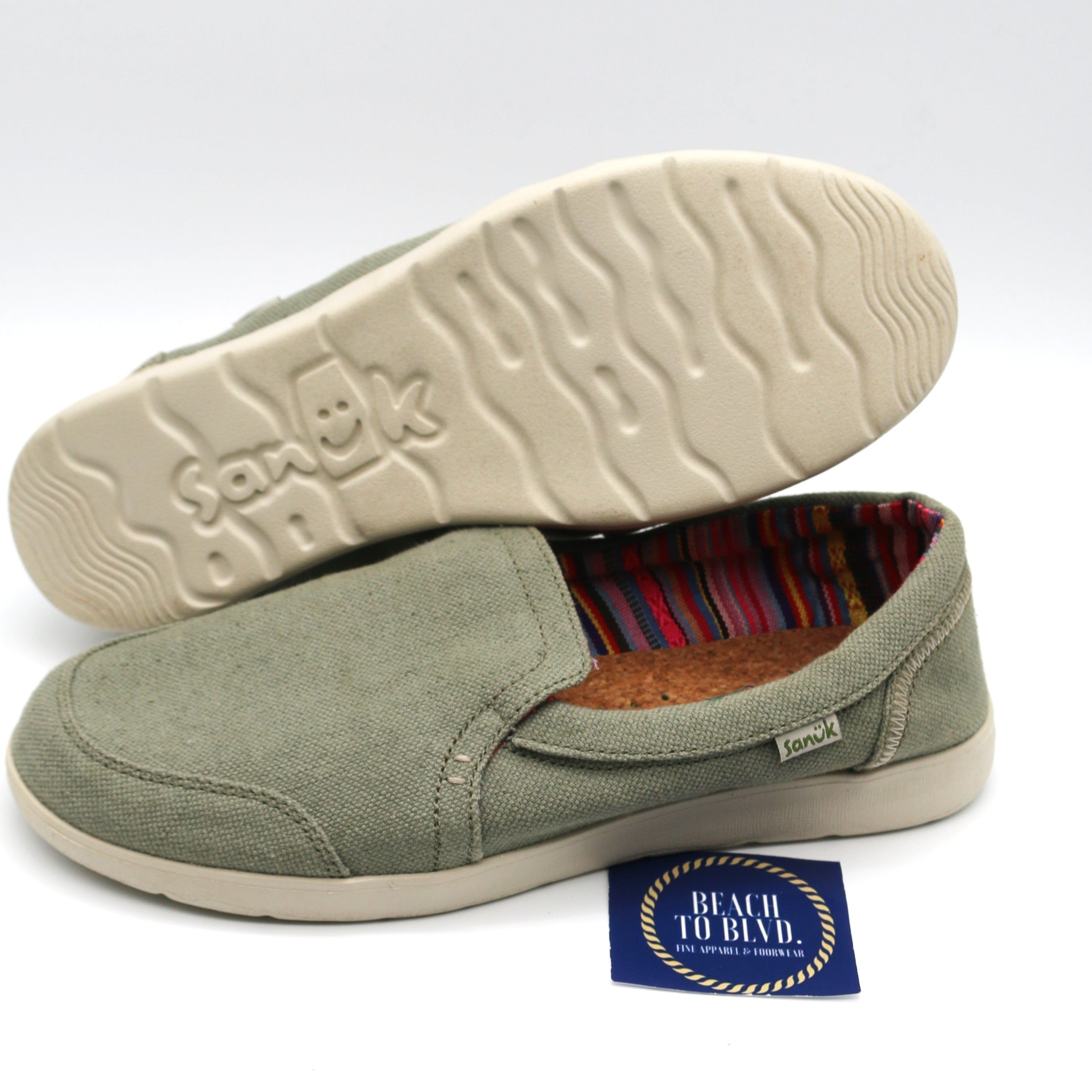 Sanuk Sidewalk Surfer Lite 2 Sl Sage - Women - BeachToBlvd