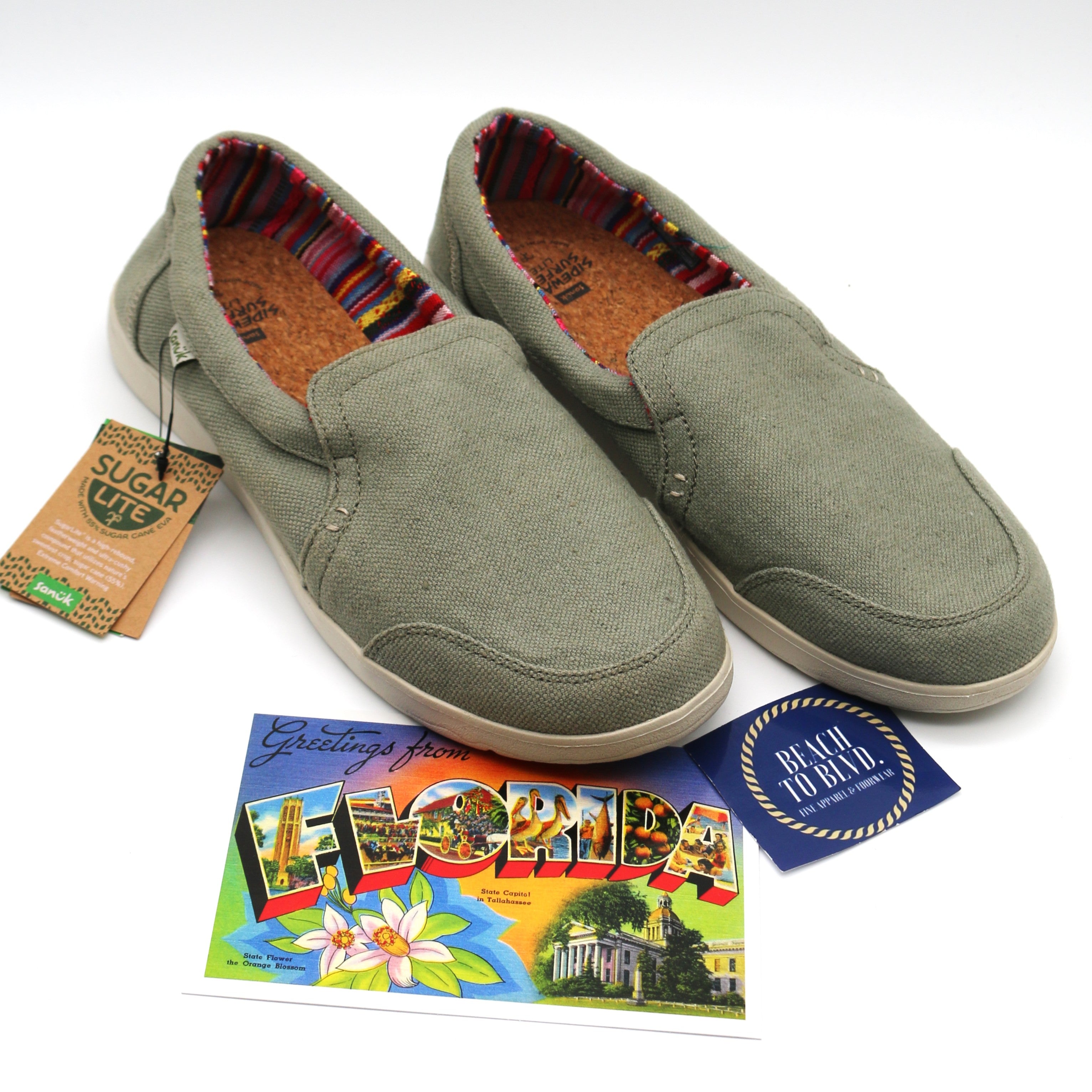 Sanuk Sidewalk Surfer Lite 2 Sl Sage - Women - BeachToBlvd