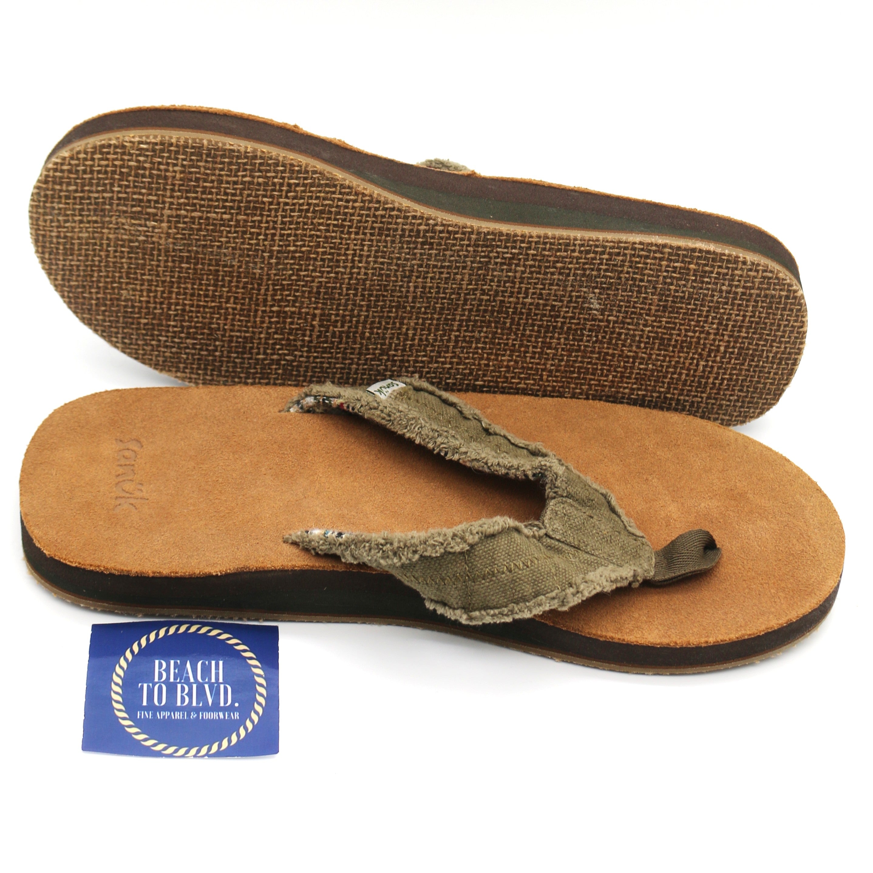 Sanuk Fraid Not St - Men Dark Olive - BeachToBlvd