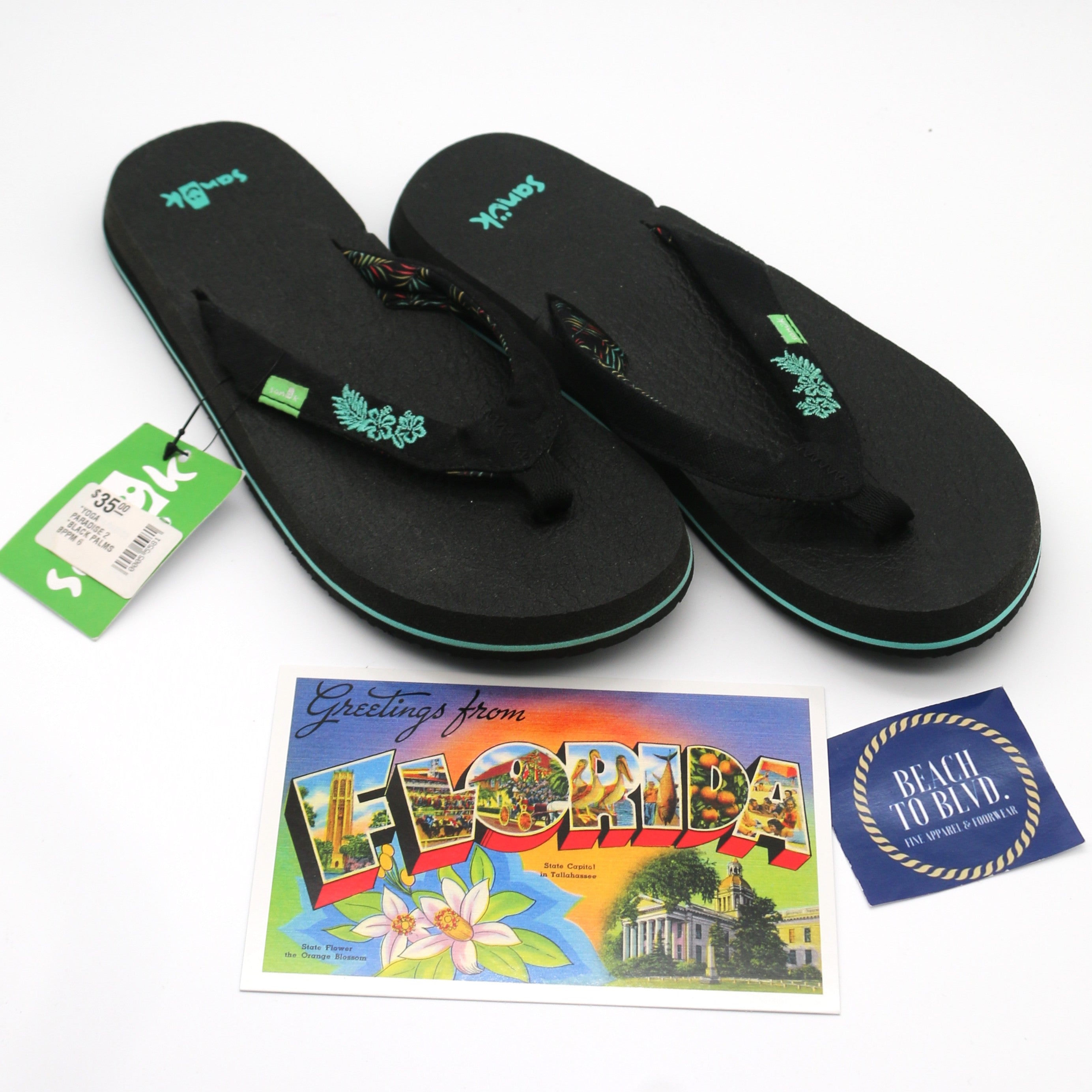 Sanuk Yoga Paradise II - Women -Black Paradise Palm - BeachToBlvd