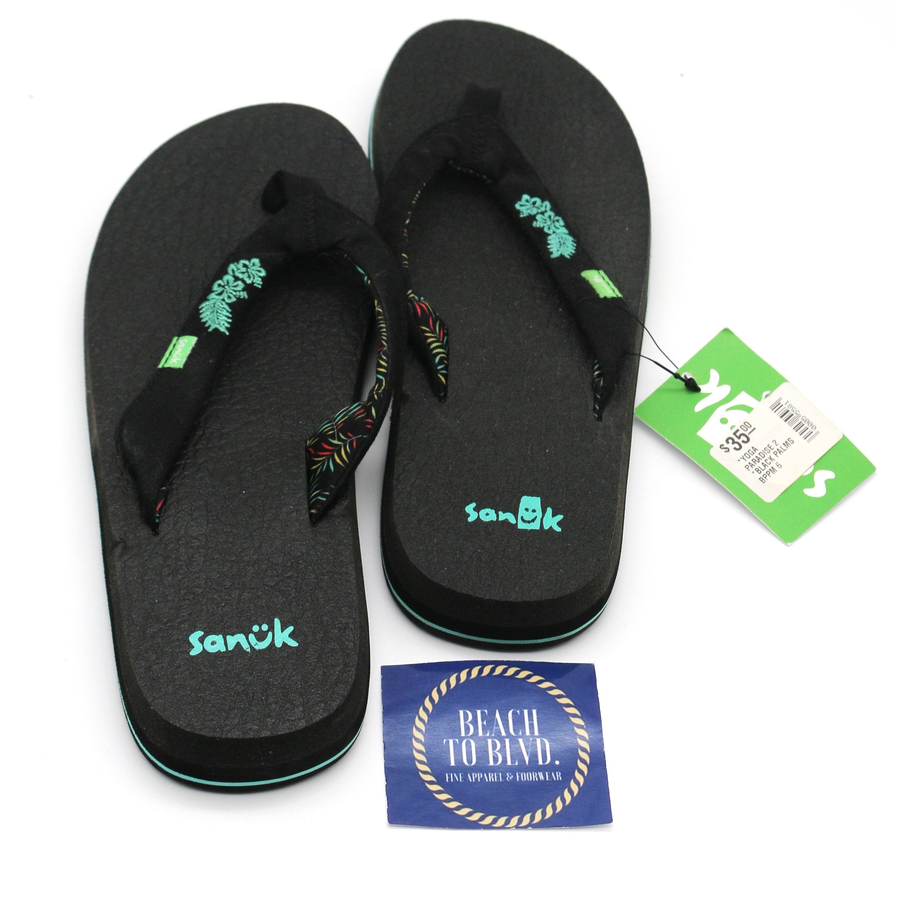Sanuk Yoga Paradise II - Women -Black Paradise Palm - BeachToBlvd
