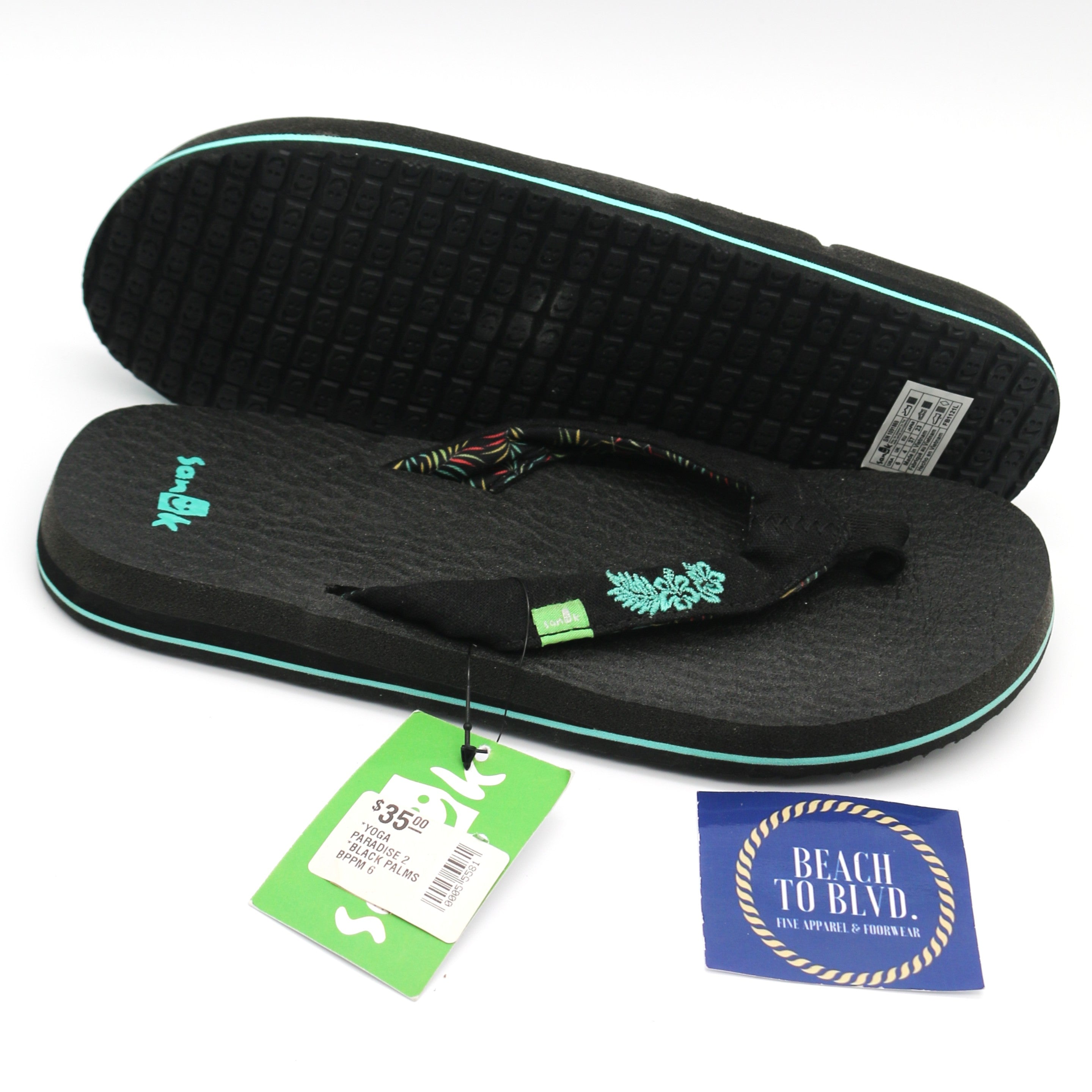 Sanuk Yoga Paradise II - Women -Black Paradise Palm - BeachToBlvd