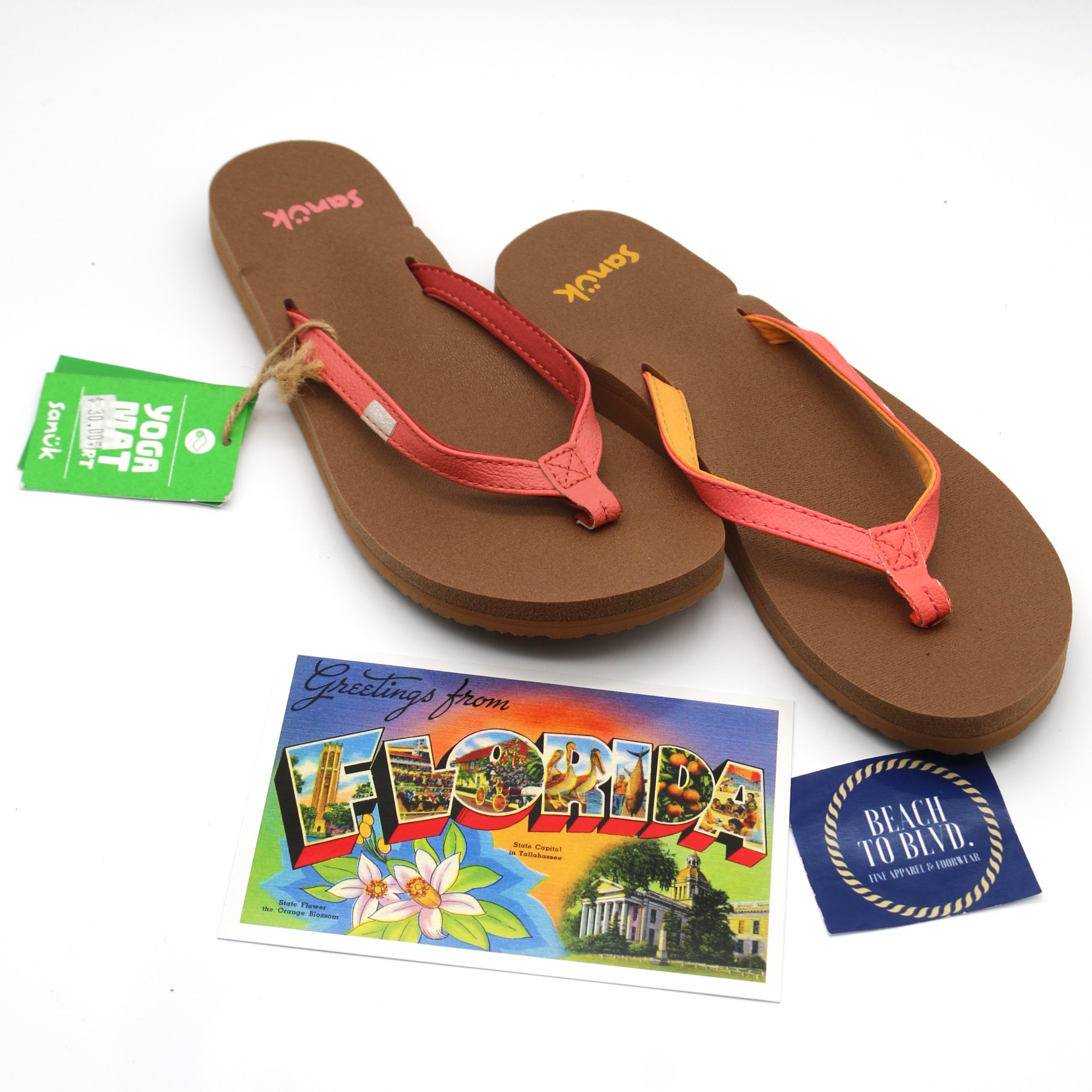 Sanuk Yoga Joy Womens Flip Flops- BTCL - BeachToBlvd