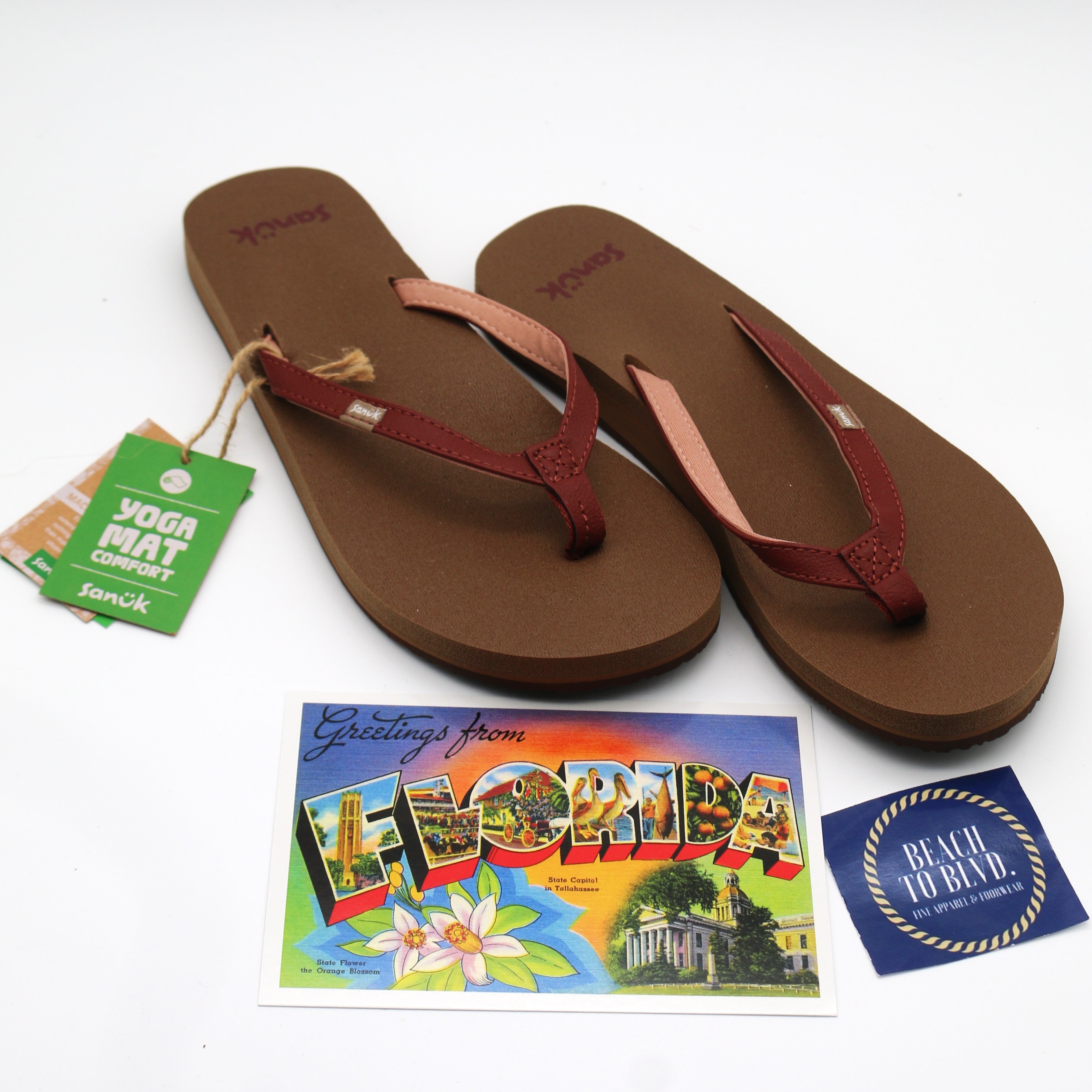 Sanuk Yoga Joy Womens Flip Flops- UMB - BeachToBlvd