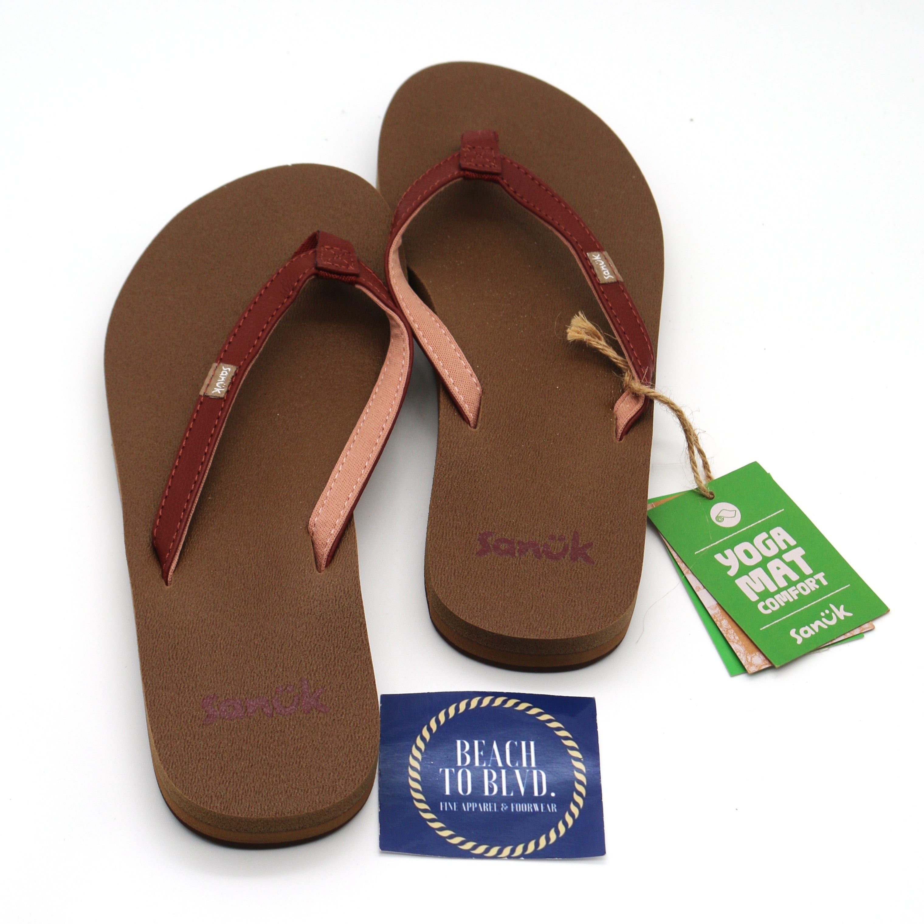 Sanuk Yoga Joy Womens Flip Flops- UMB - BeachToBlvd