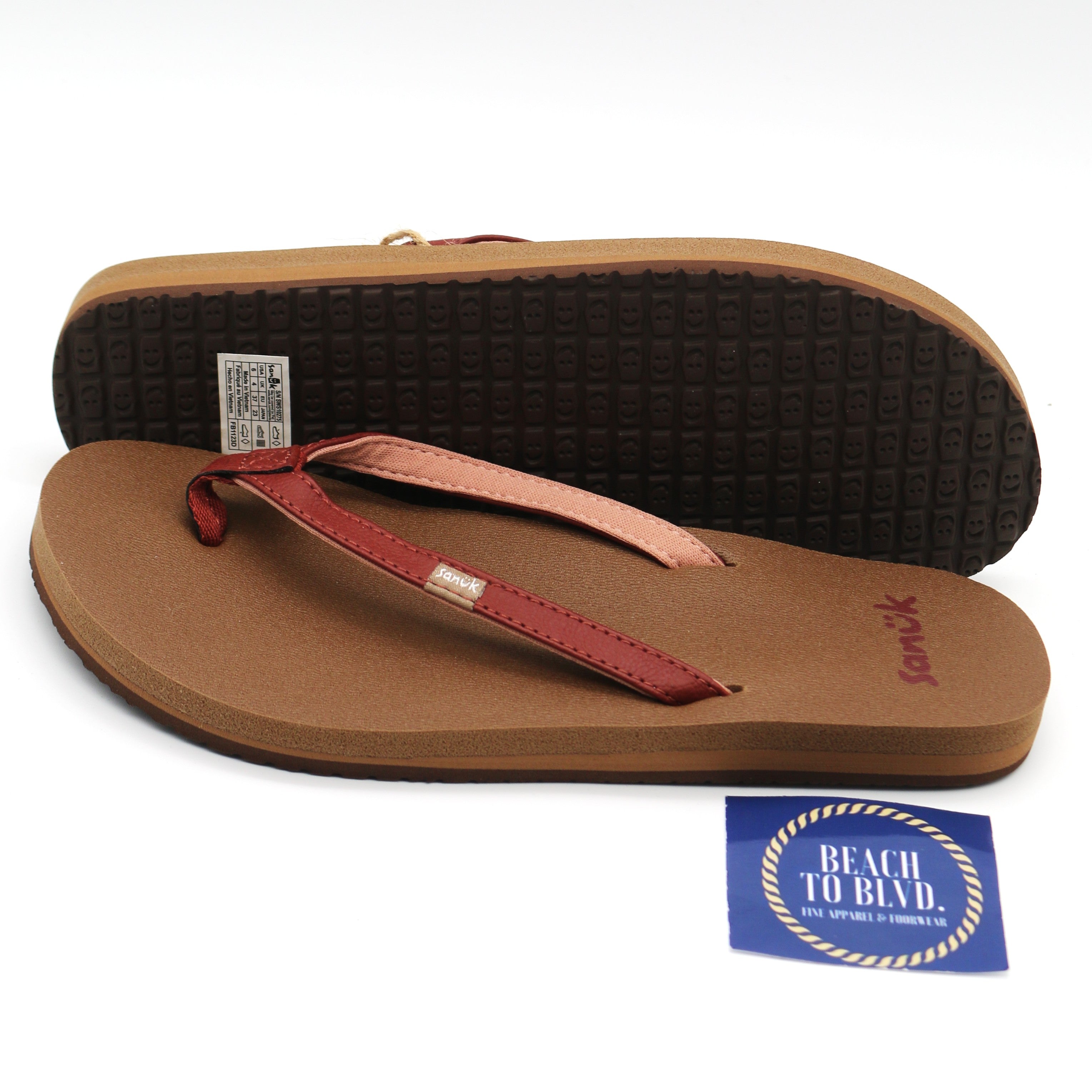 Sanuk Yoga Joy Womens Flip Flops- UMB - BeachToBlvd