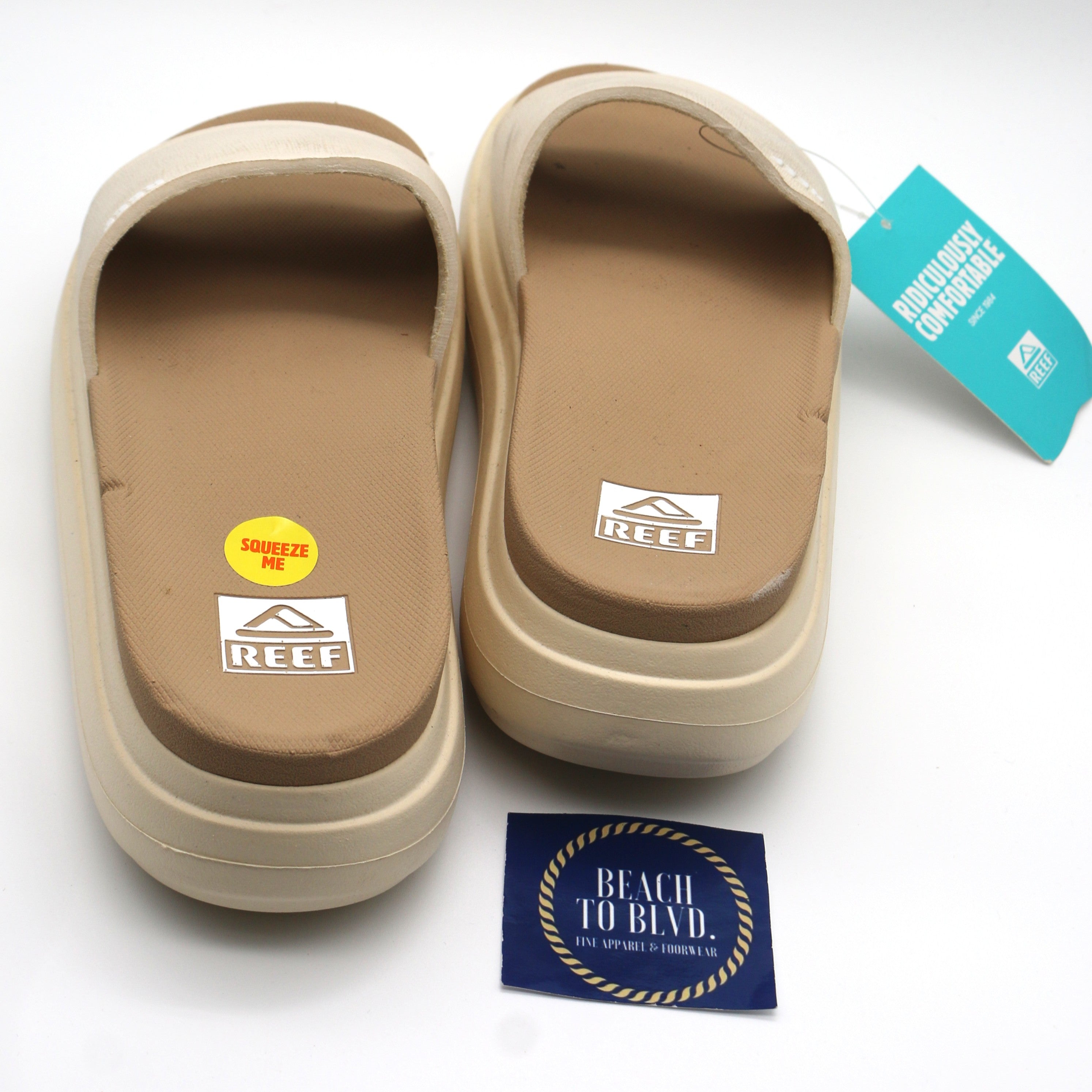 Reef Cushion Bondi Bay Beige Sandals - BeachToBlvd