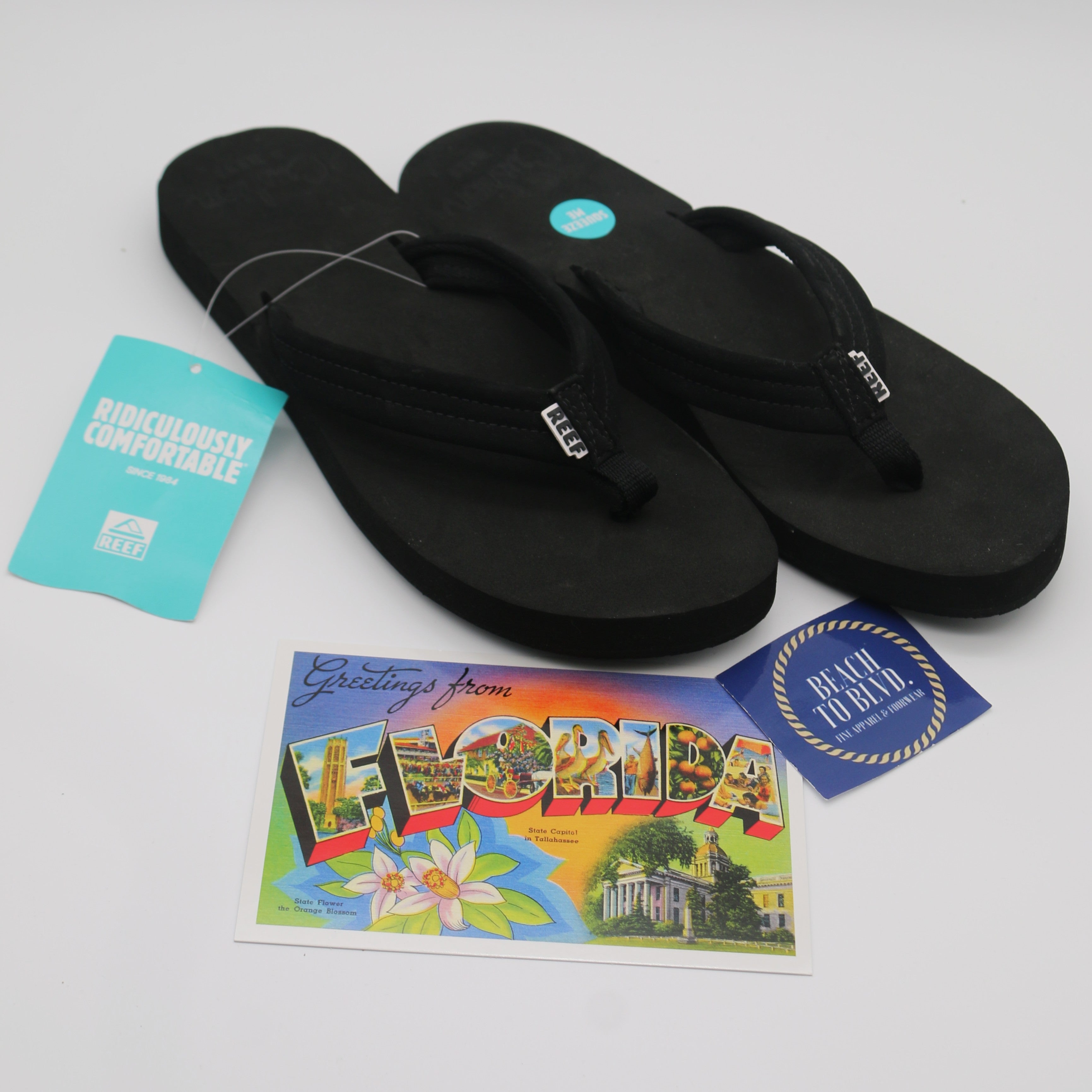 Reef Cushion Breeze Black Sandals - BeachToBlvd