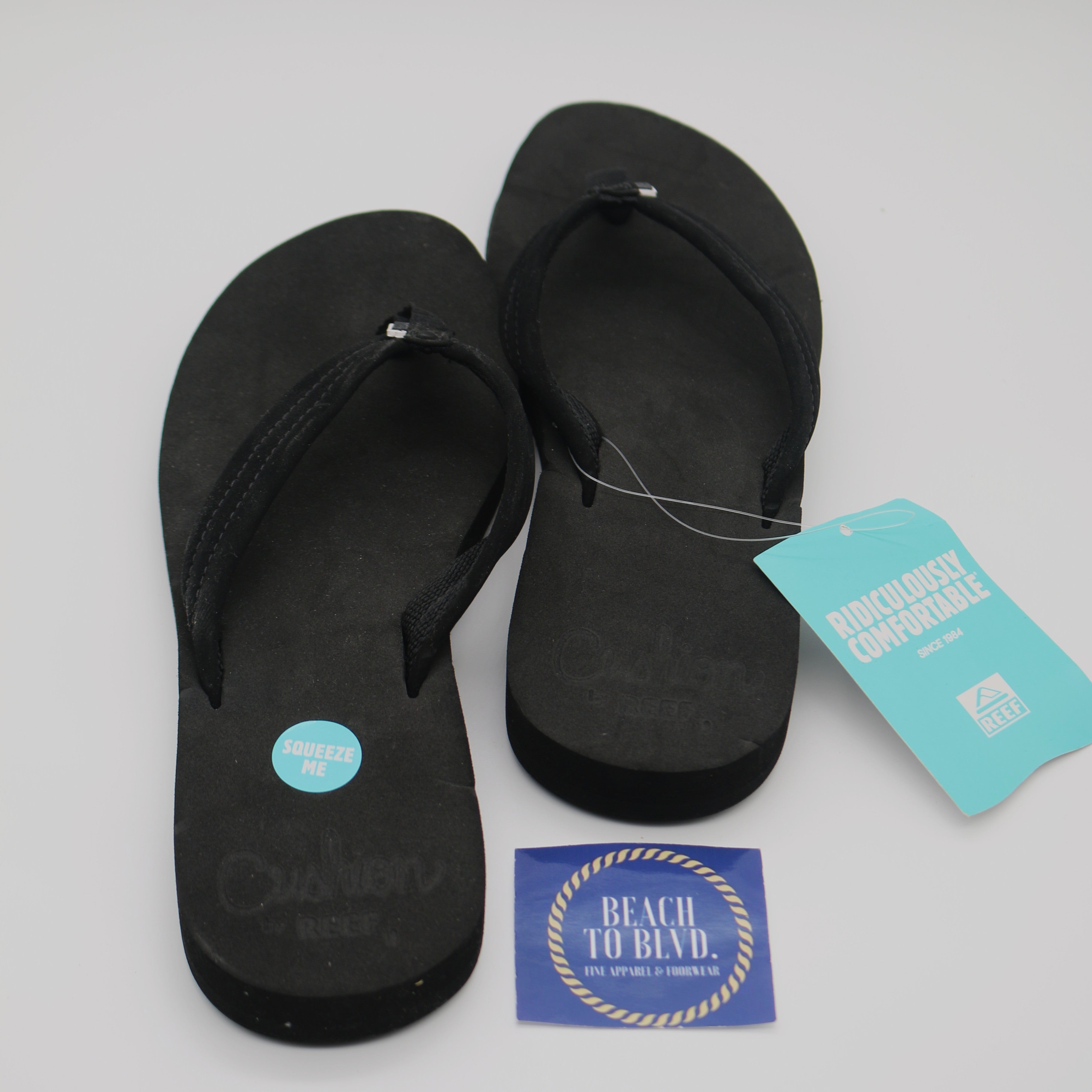 Reef Cushion Breeze Black Sandals - BeachToBlvd