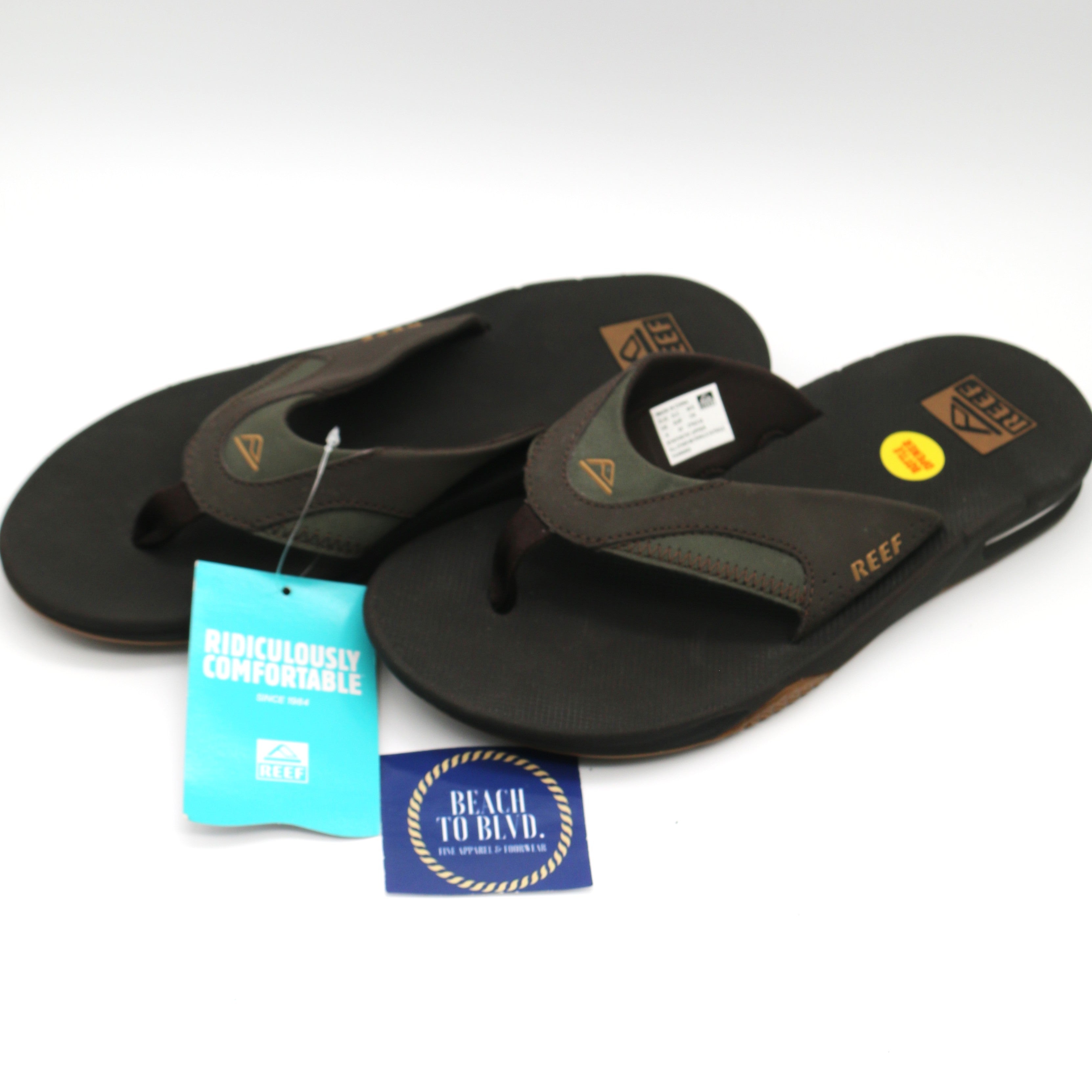 Reef Fanning Bottle Opener Men's Sandals - Brown/Gum