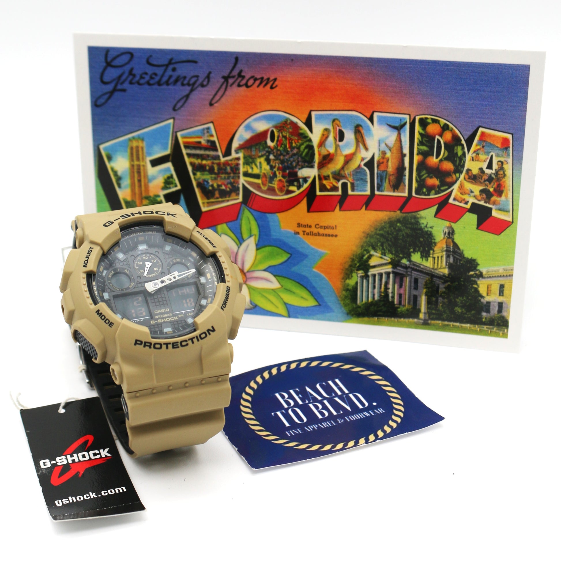 Casio G-Shock Analog-Digital GA100L-8A Watch - BeachToBlvd
