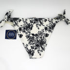 Phax Tie-Side Latin Bottom - Black & White Toile Print