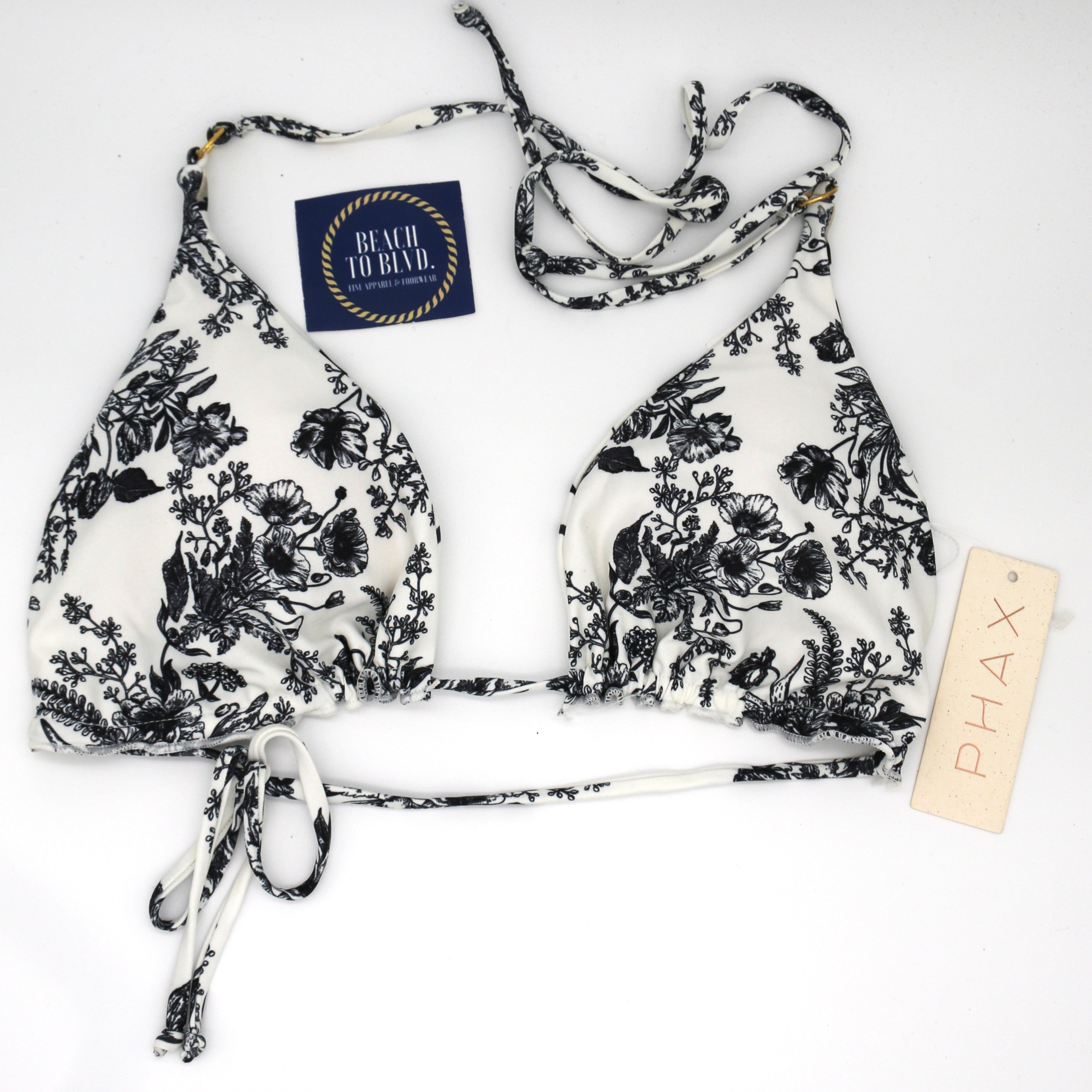 Phax Reversible Tie Side Latin Bikini Bottom- Toile Print & Stripe