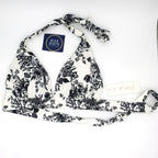 Phax Reversible Halter Bikini Top - Toile Print & Bold Stripe