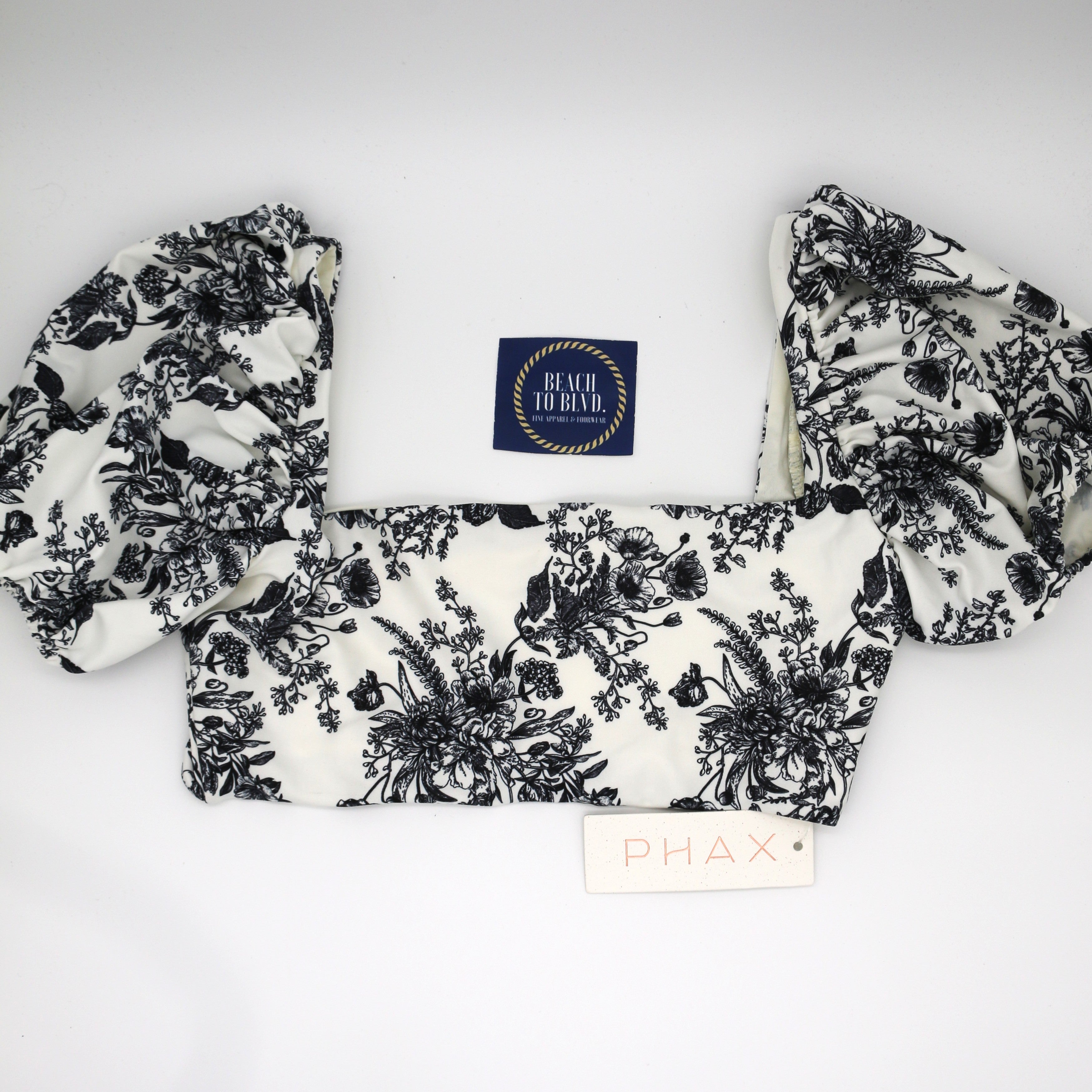 Phax Swim Puff Sleeve Bikini Crop Top