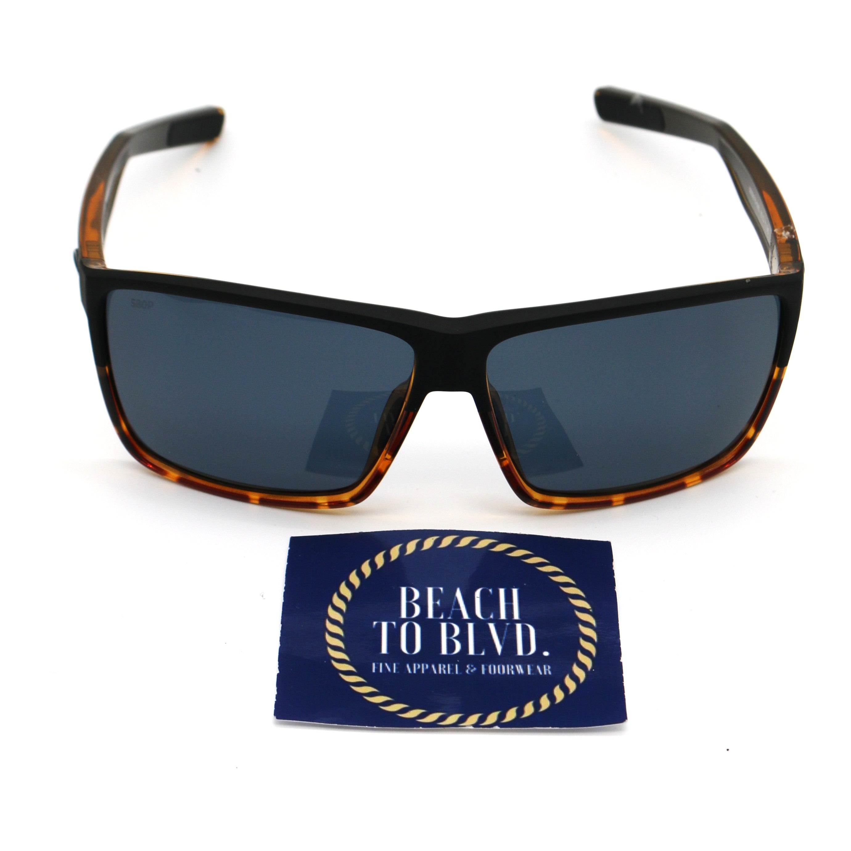 Costa Sunglasses Rincon - Matte Black/Shiny Tortoise Frame W/Gray Lens - BeachToBlvd