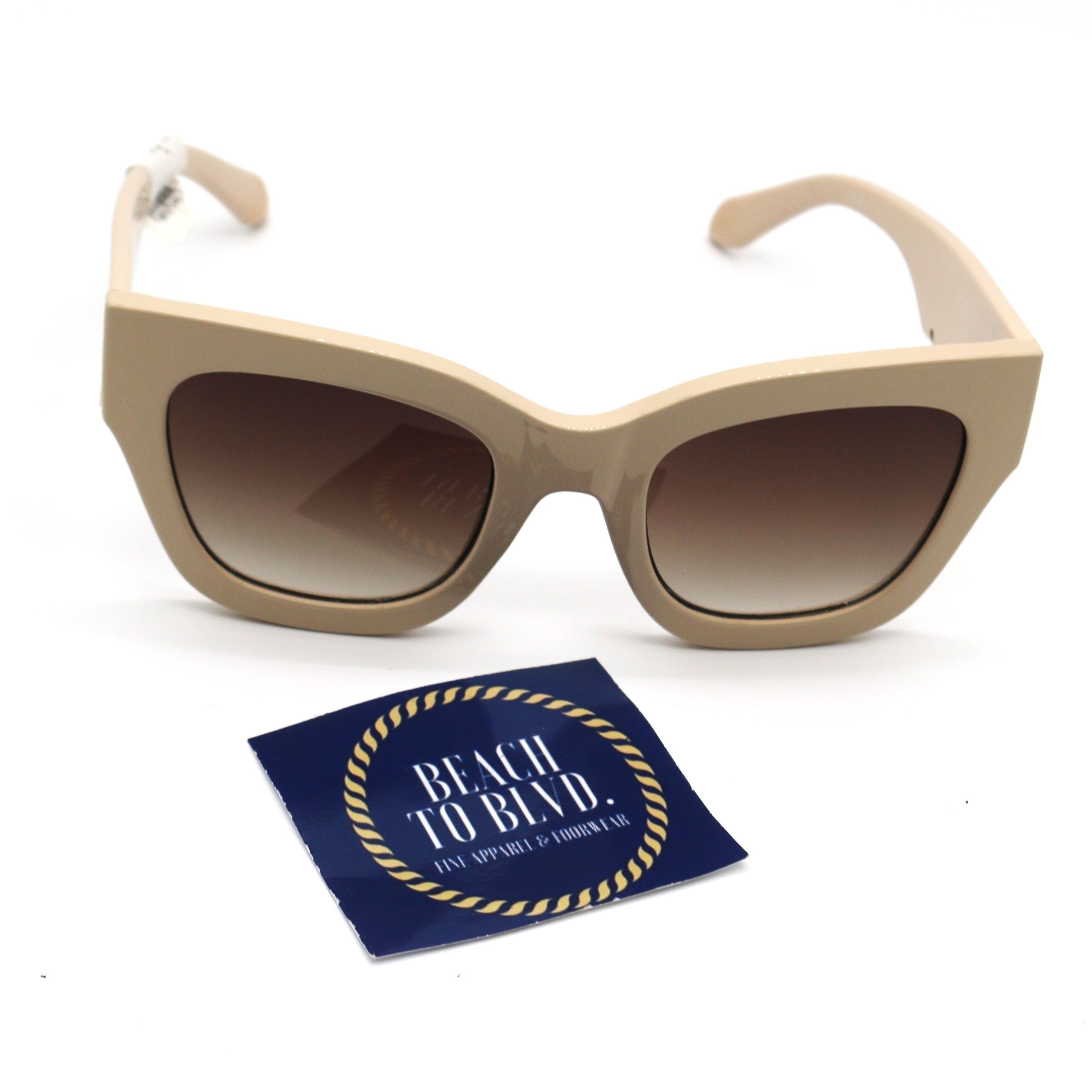 QUAY By The Way Sunglasses - Champagne/Brown