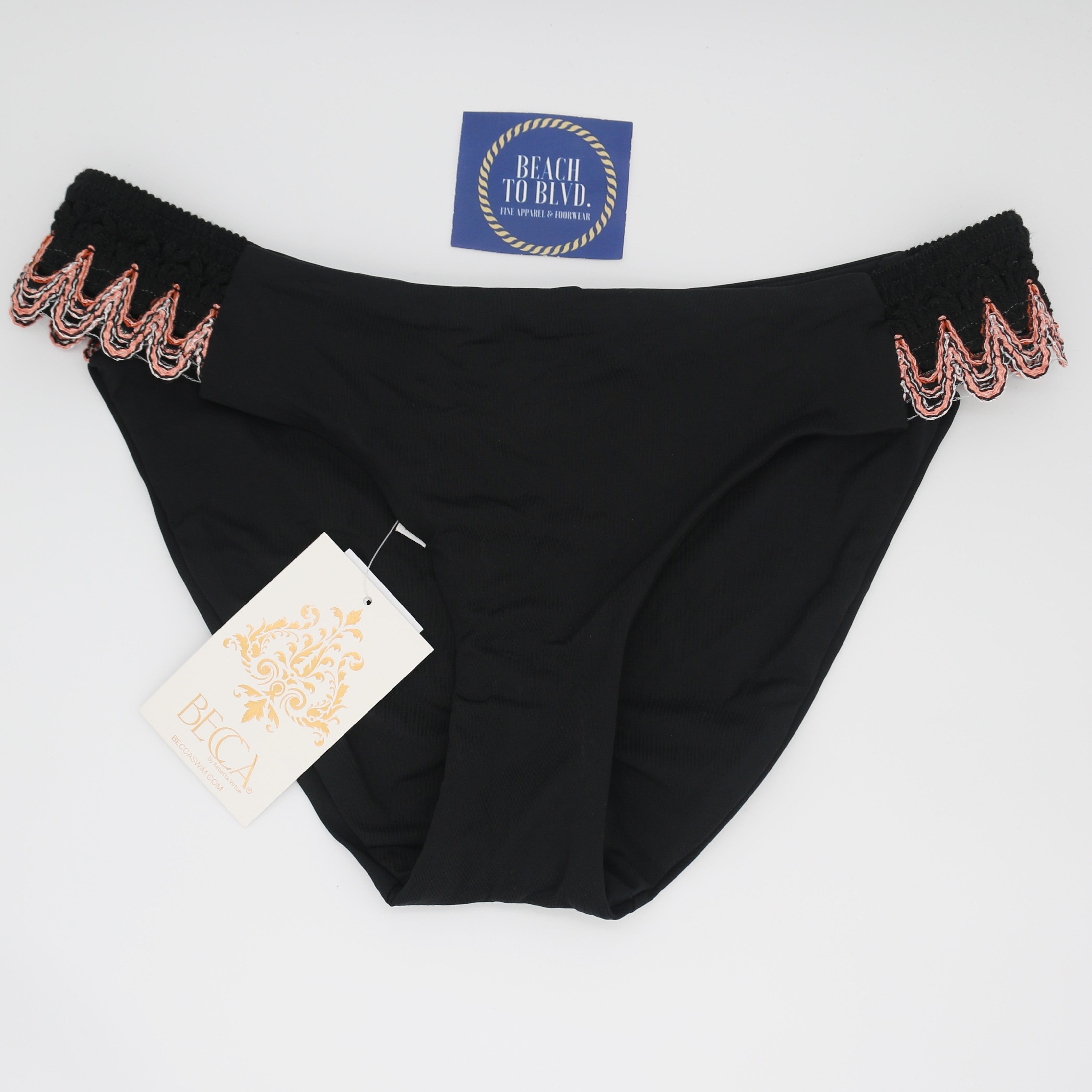 Becca by Rebecca Virtue Avery Crochet Banded Bikini Bottom