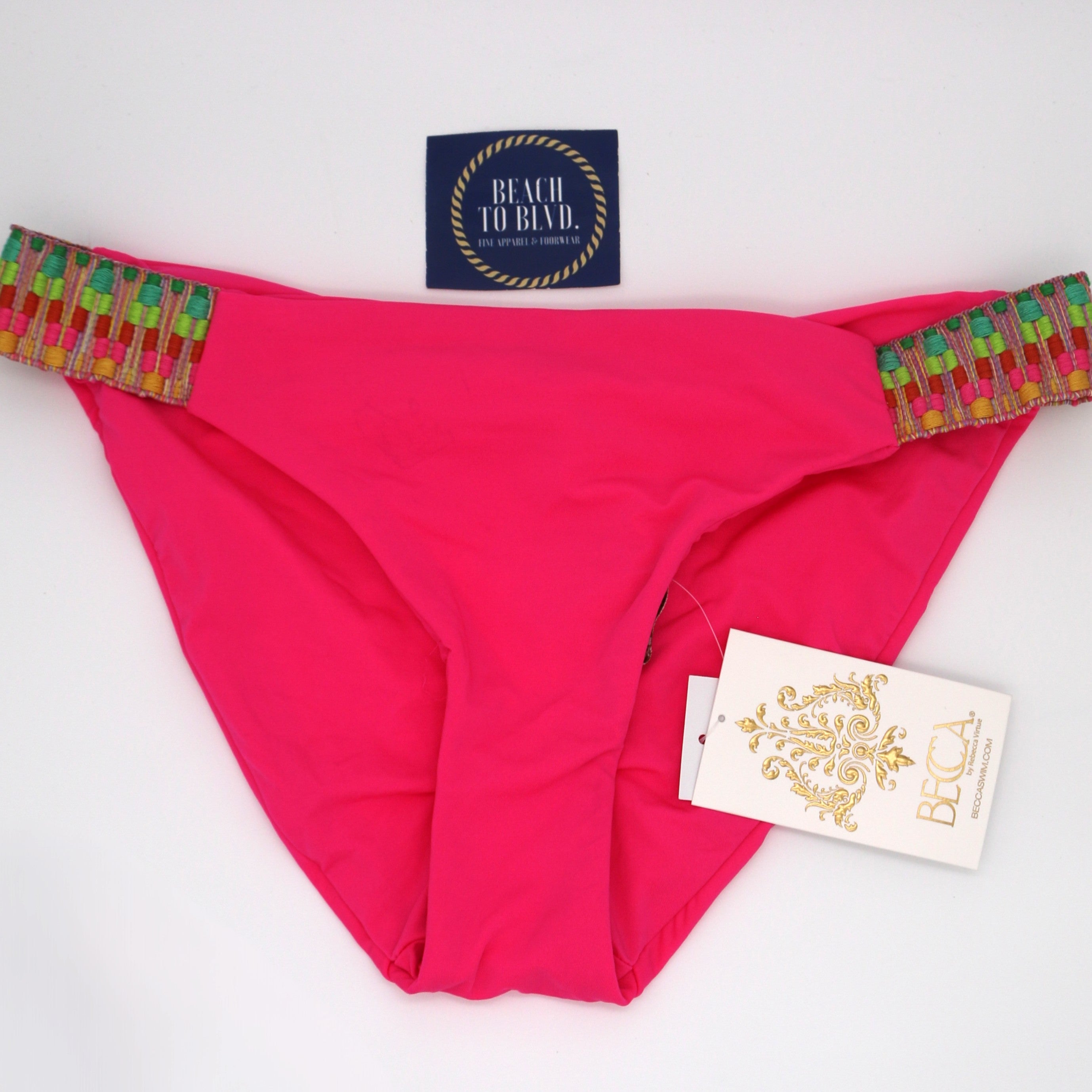 Becca by Rebecca Virtue Avery Crochet Banded Bikini Bottom