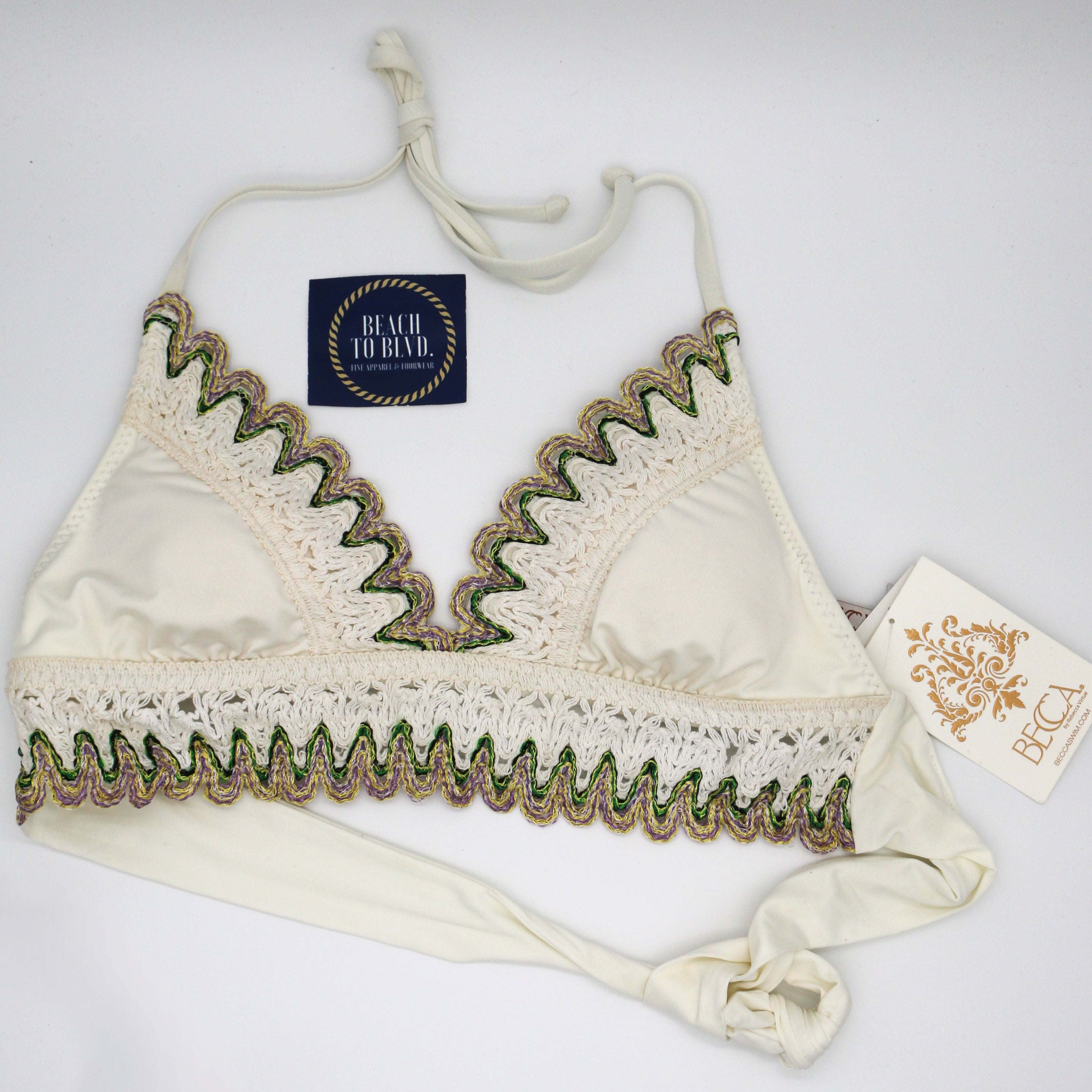 Becca by Rebecca Avery Banded Triangle Bikini Top