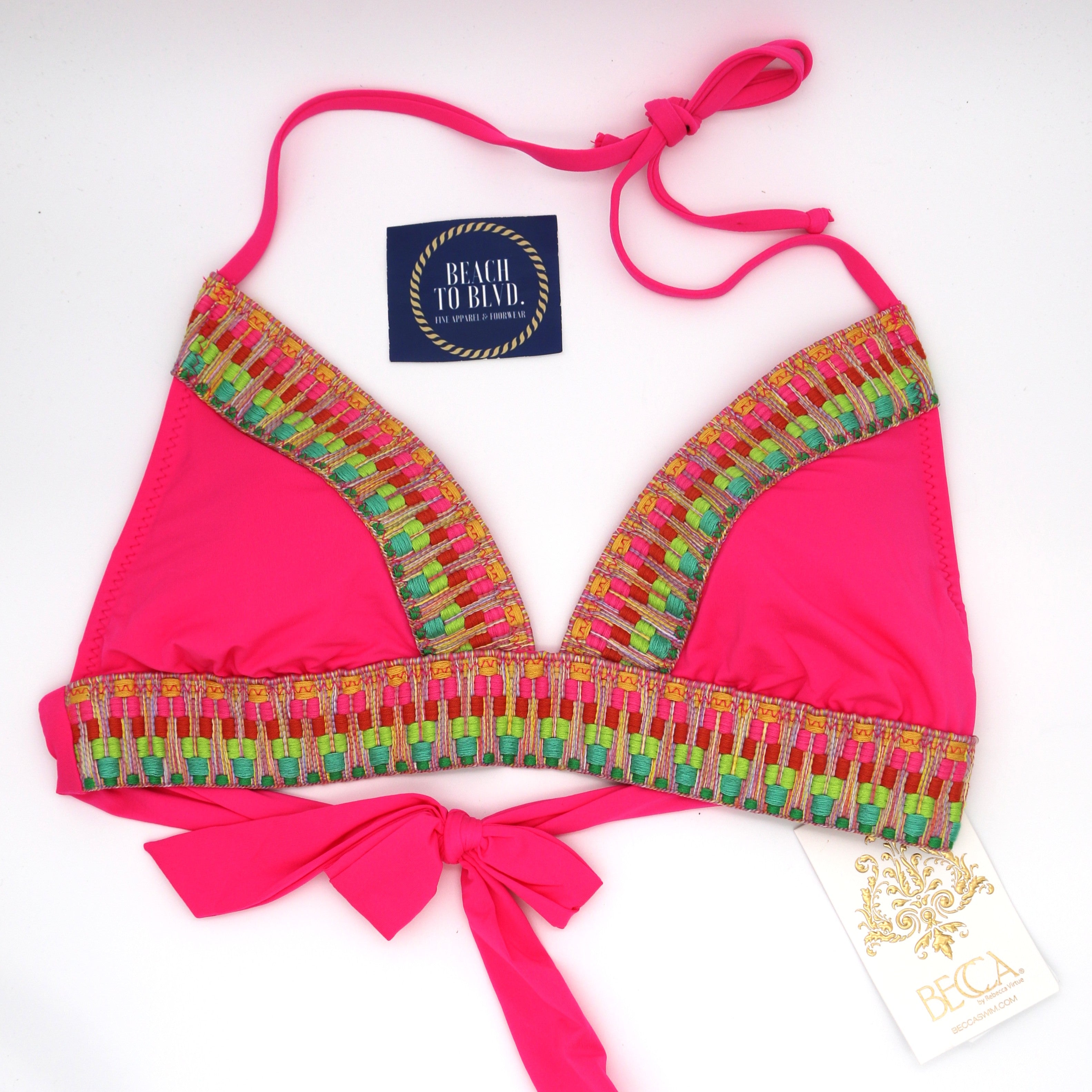 Becca by Rebecca Avery Banded Triangle Bikini Top