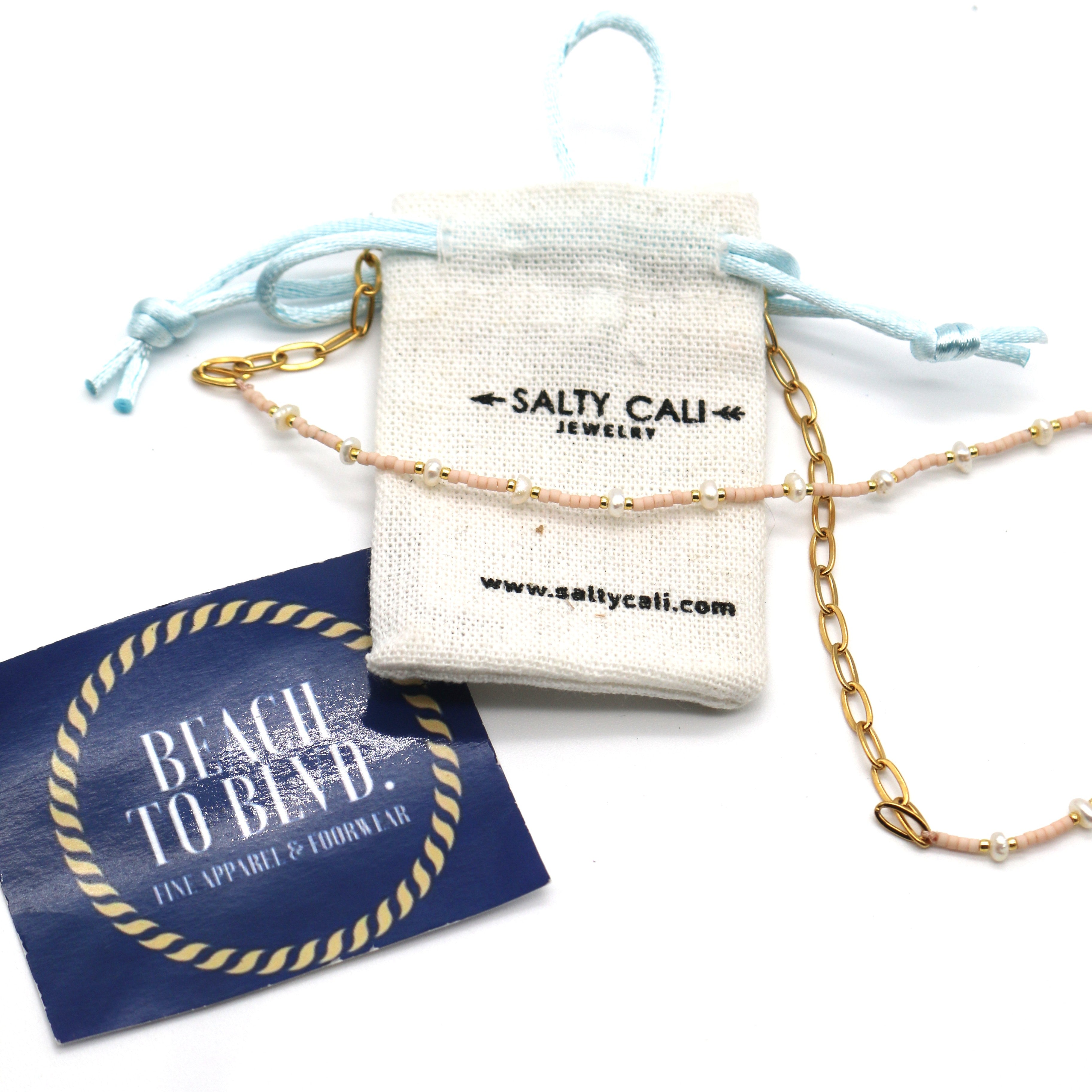Salty Cali Mermaid Necklace Light Pink