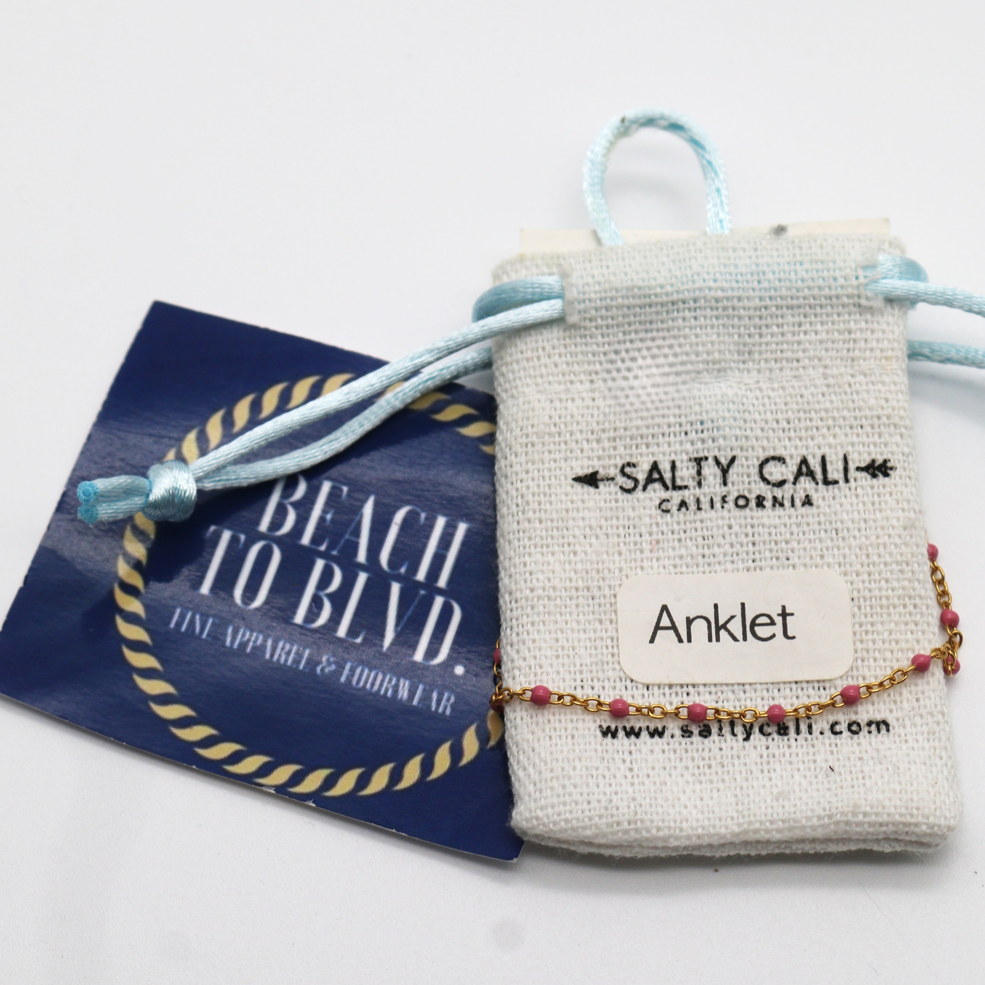 Salty Cali Sweet Dots Anklet - Pink