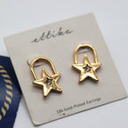 Ettika Star Stud Earrings Gold
