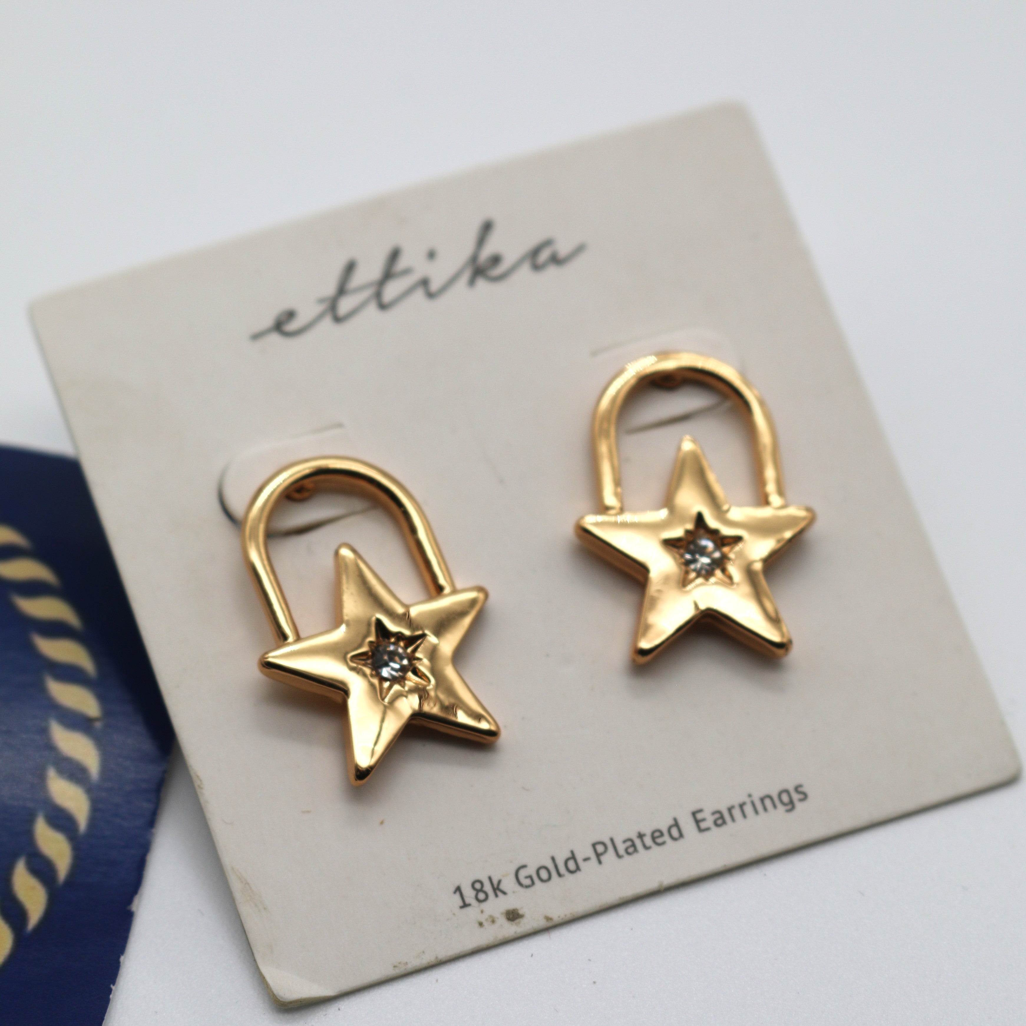 Ettika Star Stud Earrings Gold
