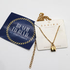 Sahira Mini Lock Necklace Gold
