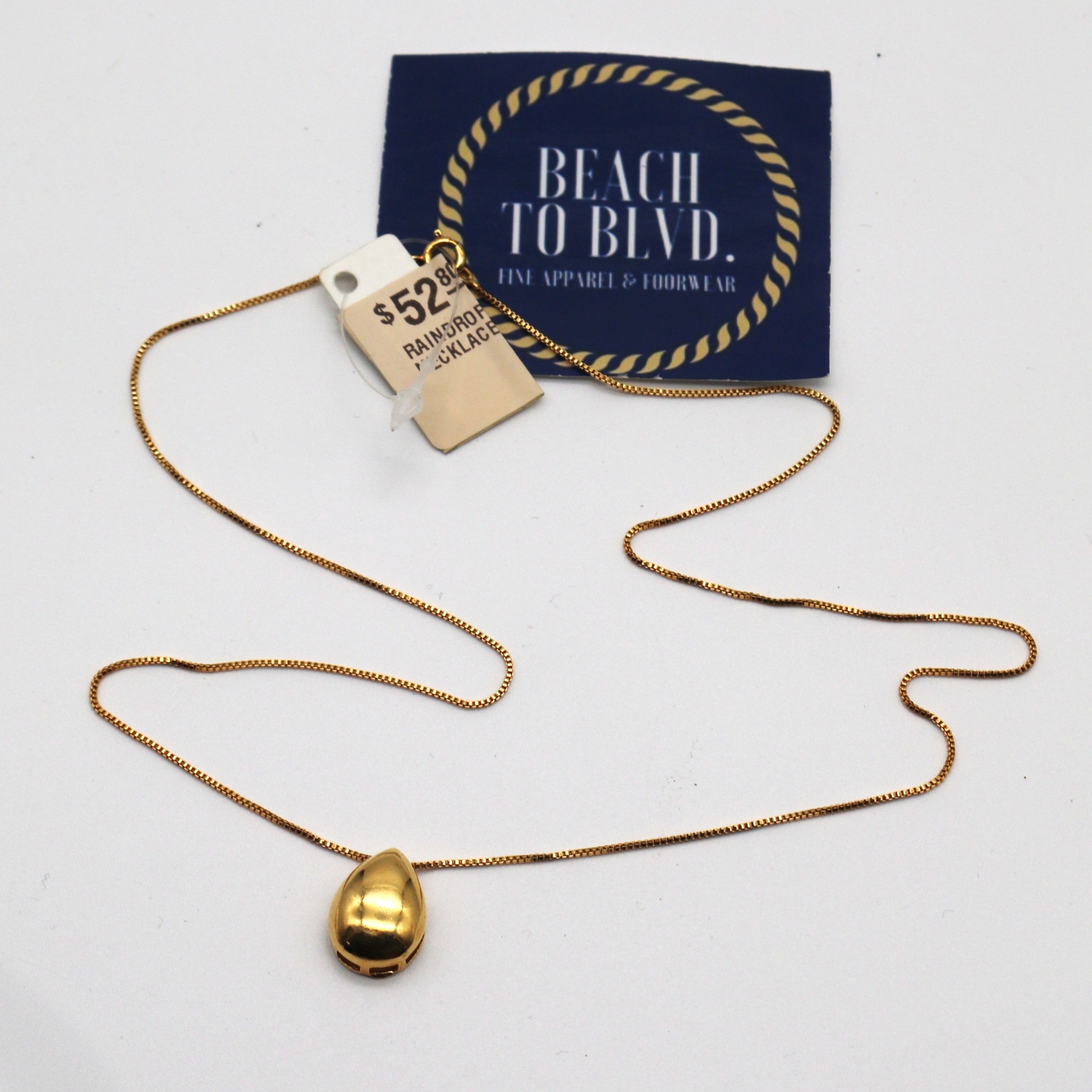 Sahira Raindrop Necklace Gold