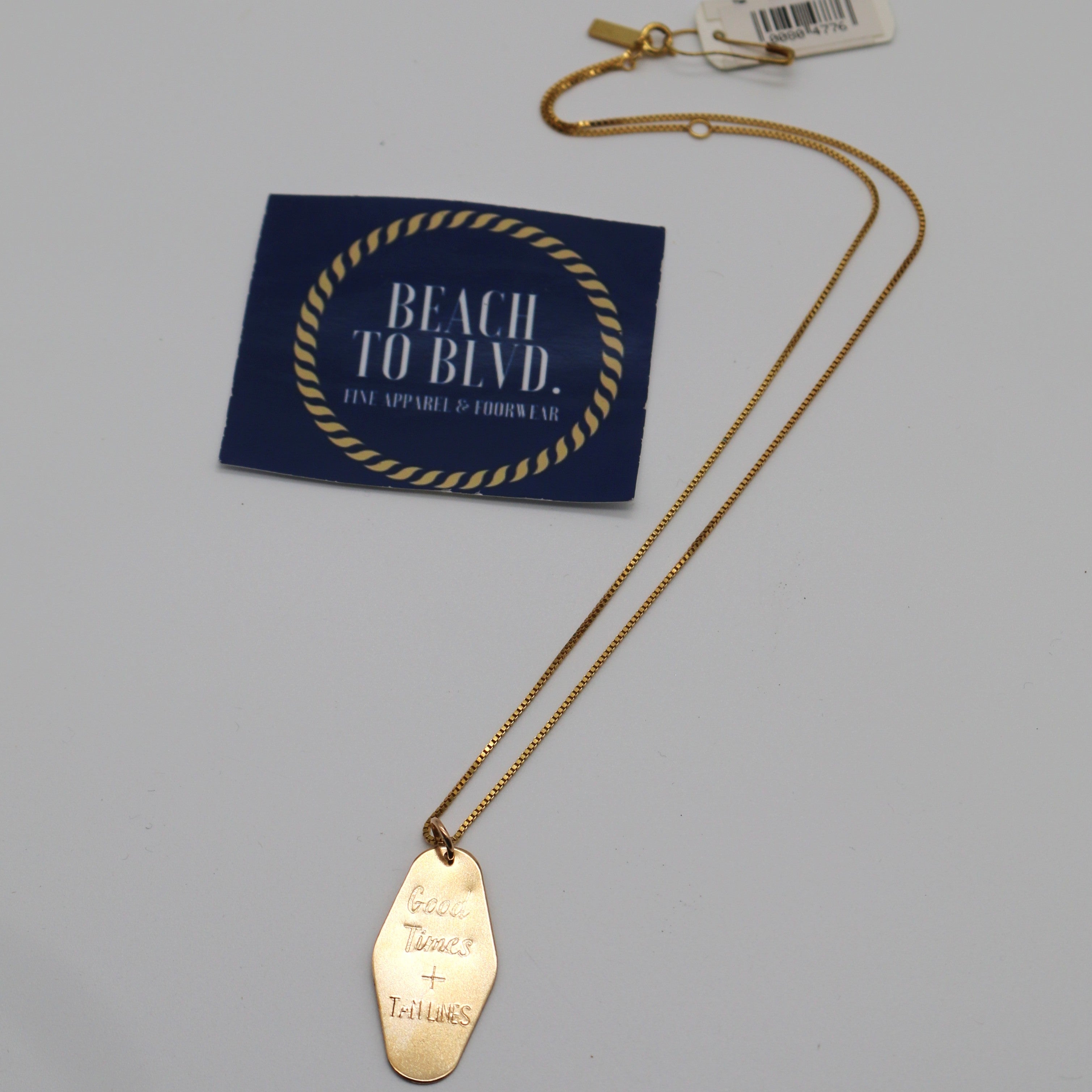 Sahira Club Key Necklace Good Times + Tan Lines Gold