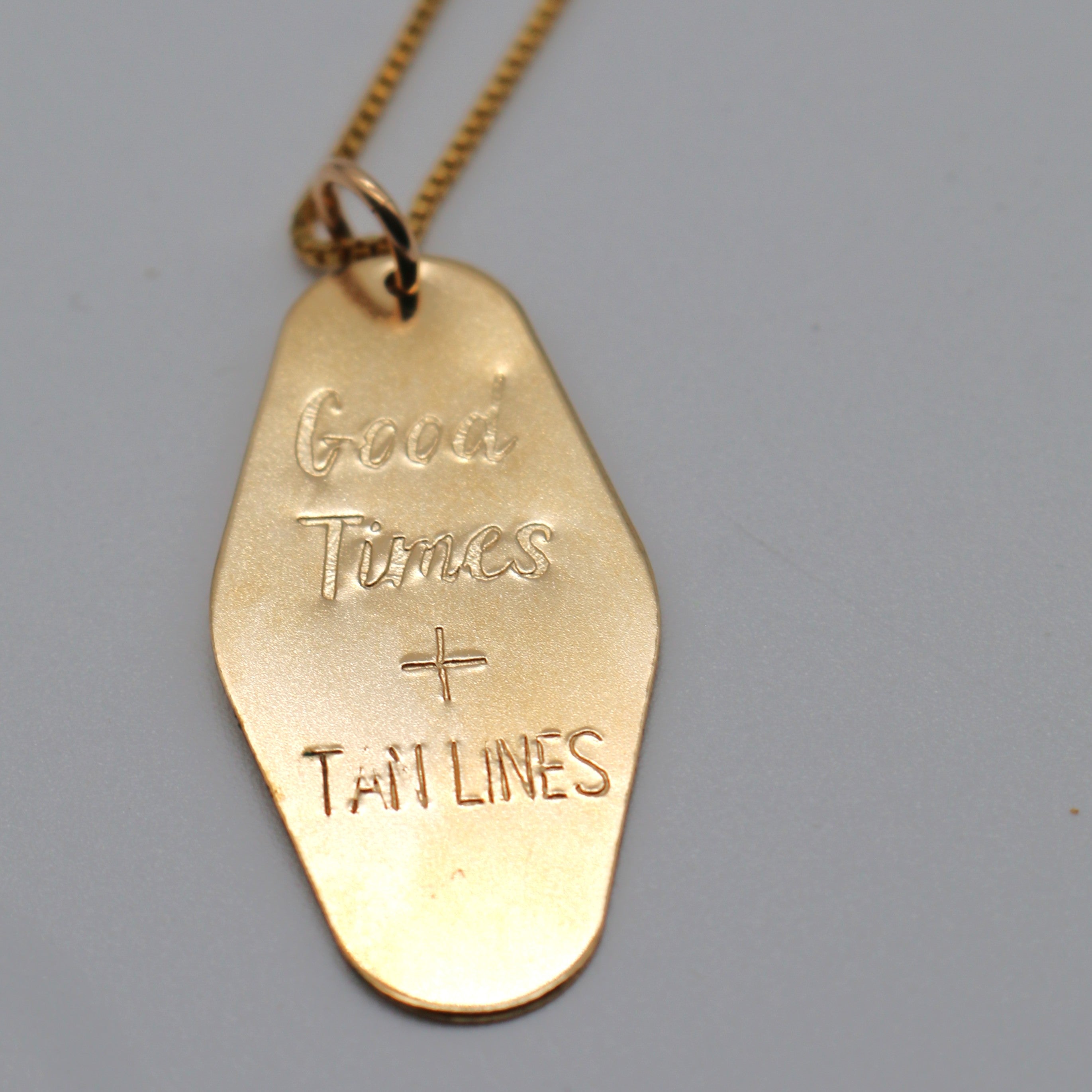 Sahira Club Key Necklace Good Times + Tan Lines Gold