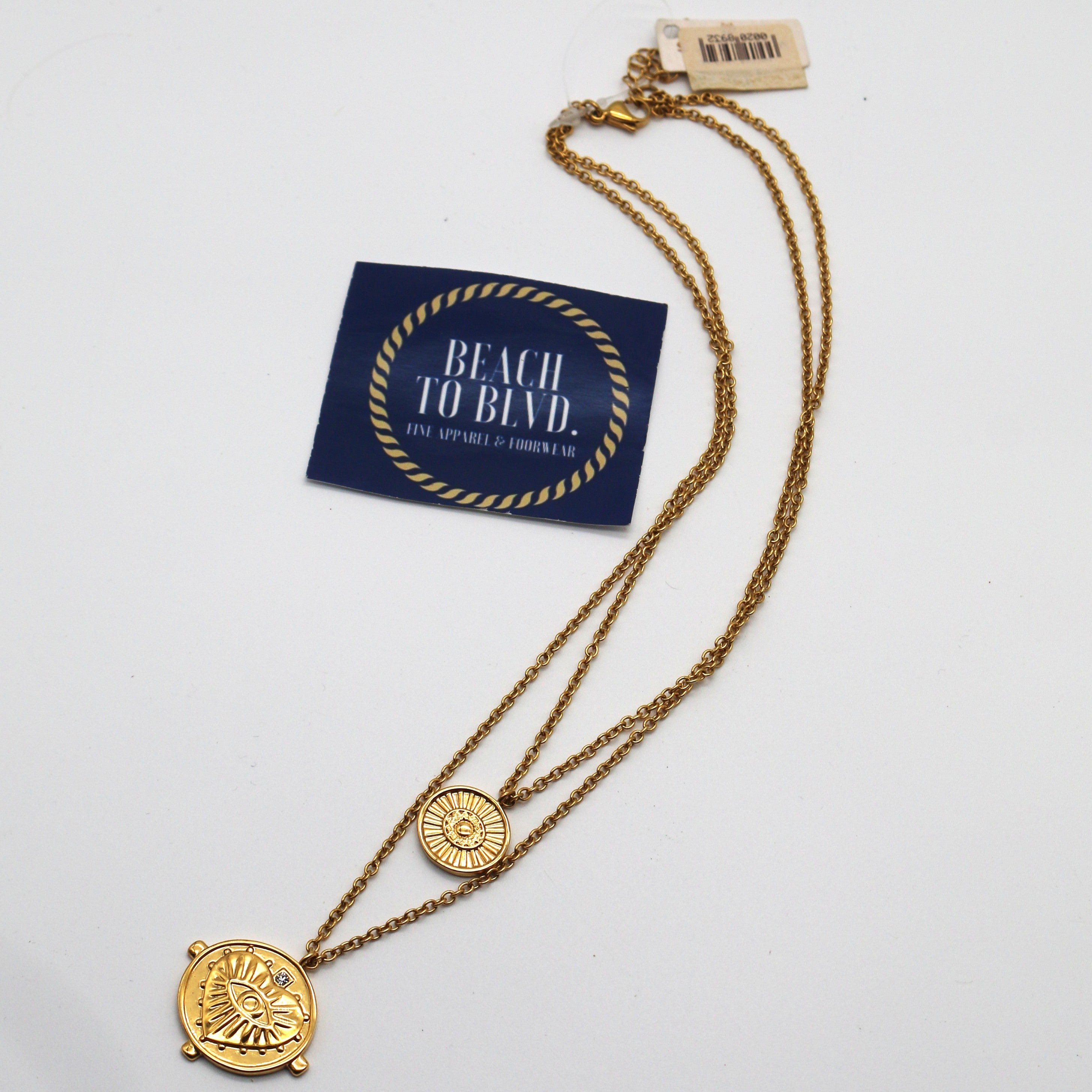 Sahira Gigi Double Coin Necklace Gold