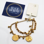 Sahira All Saints Coin Bracelet Gold