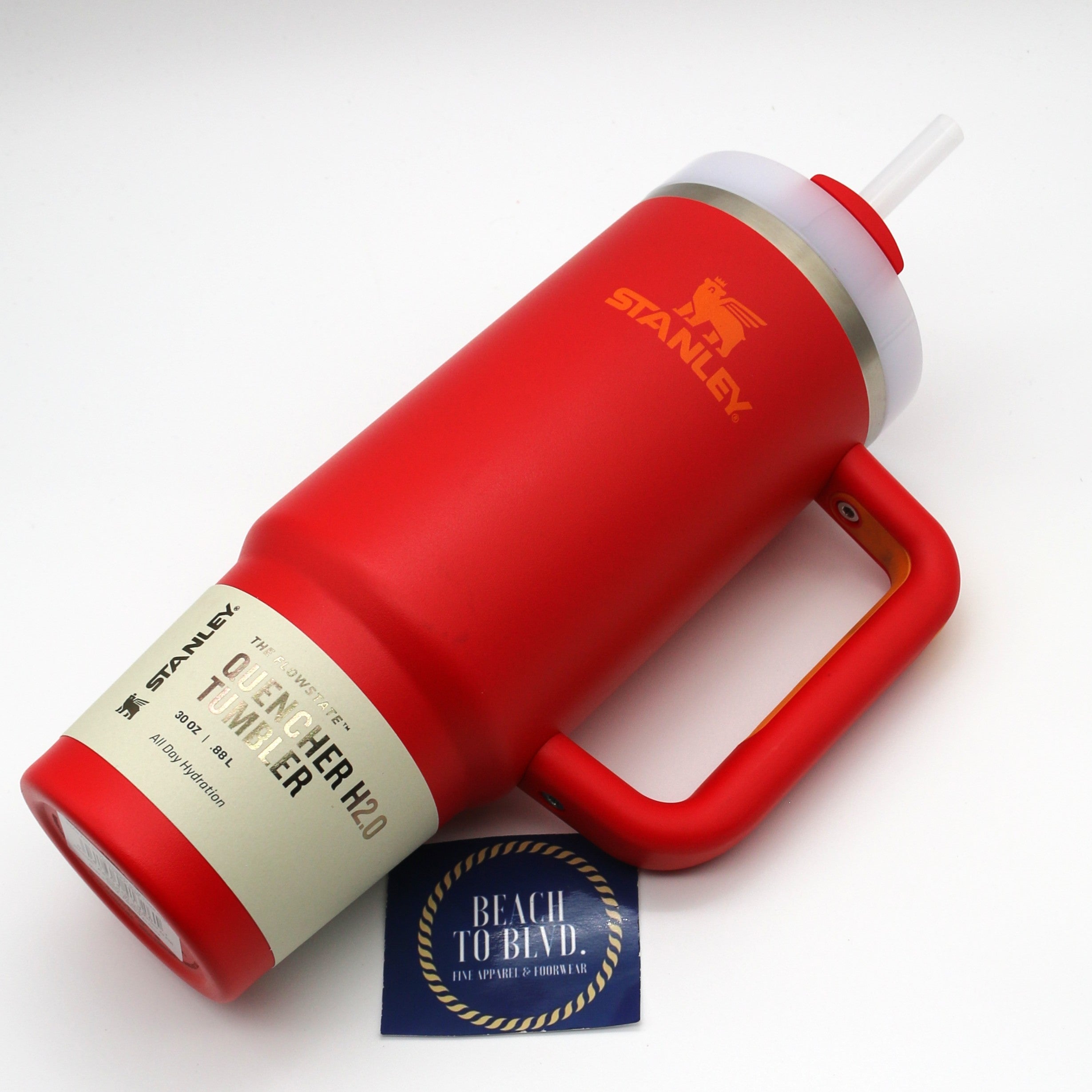 Stanley The Quencher H2.0 Flowstate Tumbler - Chili Red 30 Ounces - BeachToBlvd
