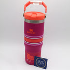 Stanley The Varsity Iceflow Flip Straw Tumbler 30 oz - Fuchsia Mesh - BeachToBlvd