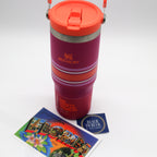Stanley The Varsity Iceflow Flip Straw Tumbler 30 oz - Fuchsia Mesh - BeachToBlvd
