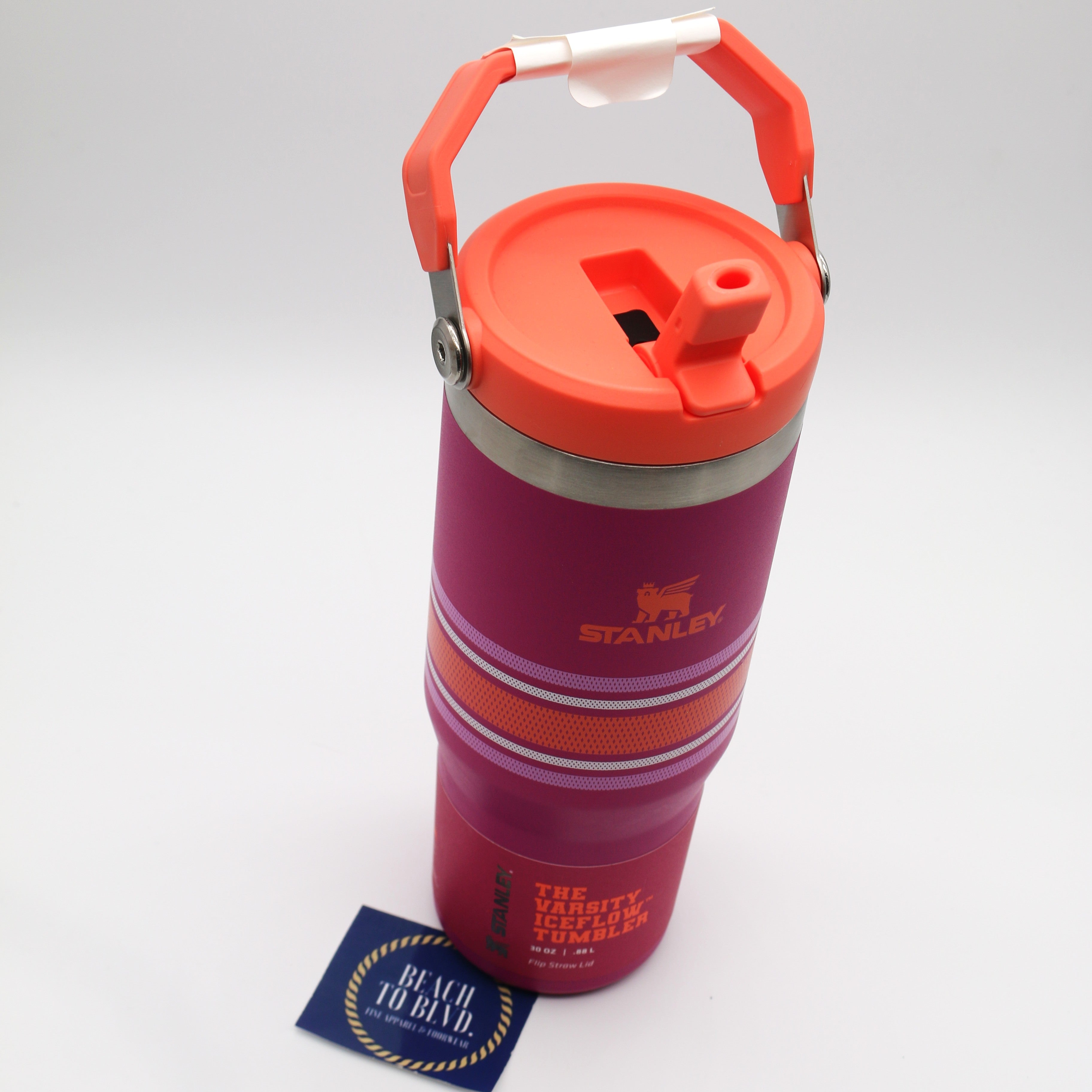 Stanley The Varsity Iceflow Flip Straw Tumbler 30 oz - Fuchsia Mesh - BeachToBlvd
