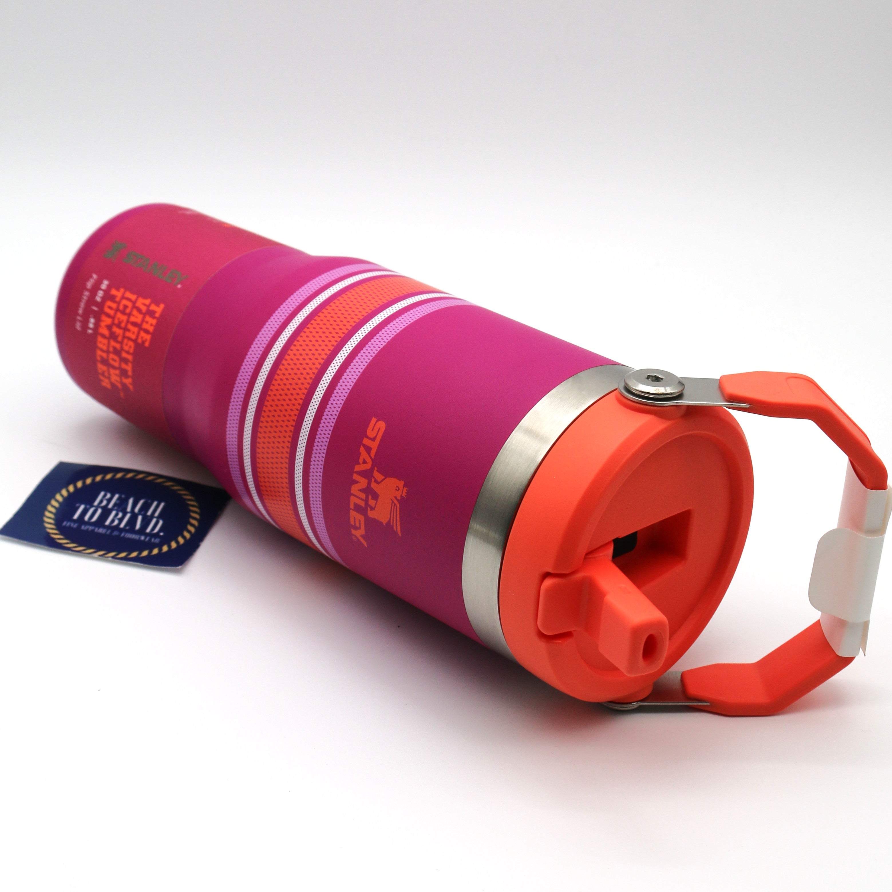 Stanley The Varsity Iceflow Flip Straw Tumbler 30 oz - Fuchsia Mesh - BeachToBlvd