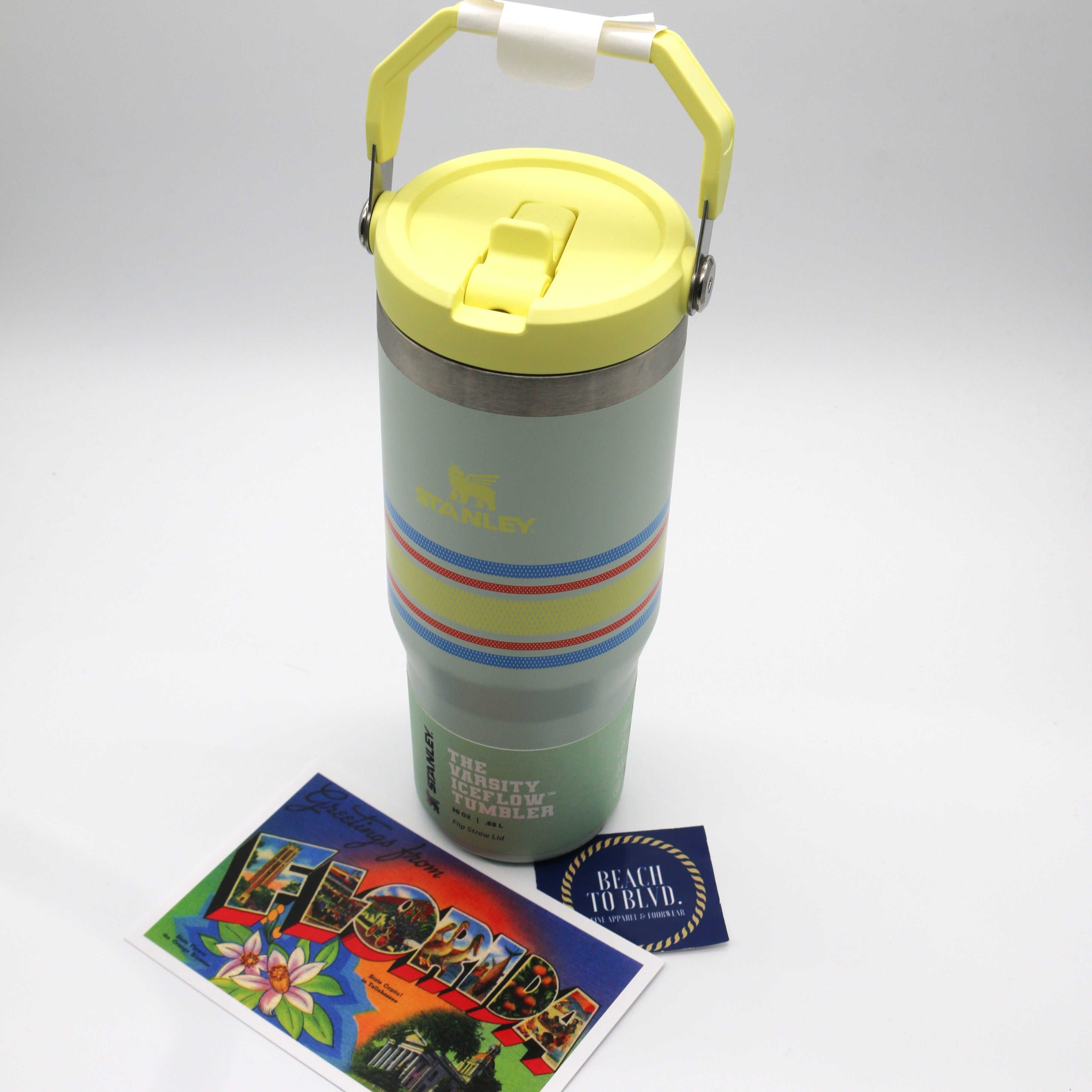 Stanley The Varsity Iceflow Flip Straw Tumbler 30 oz - Mist Mesh - BeachToBlvd