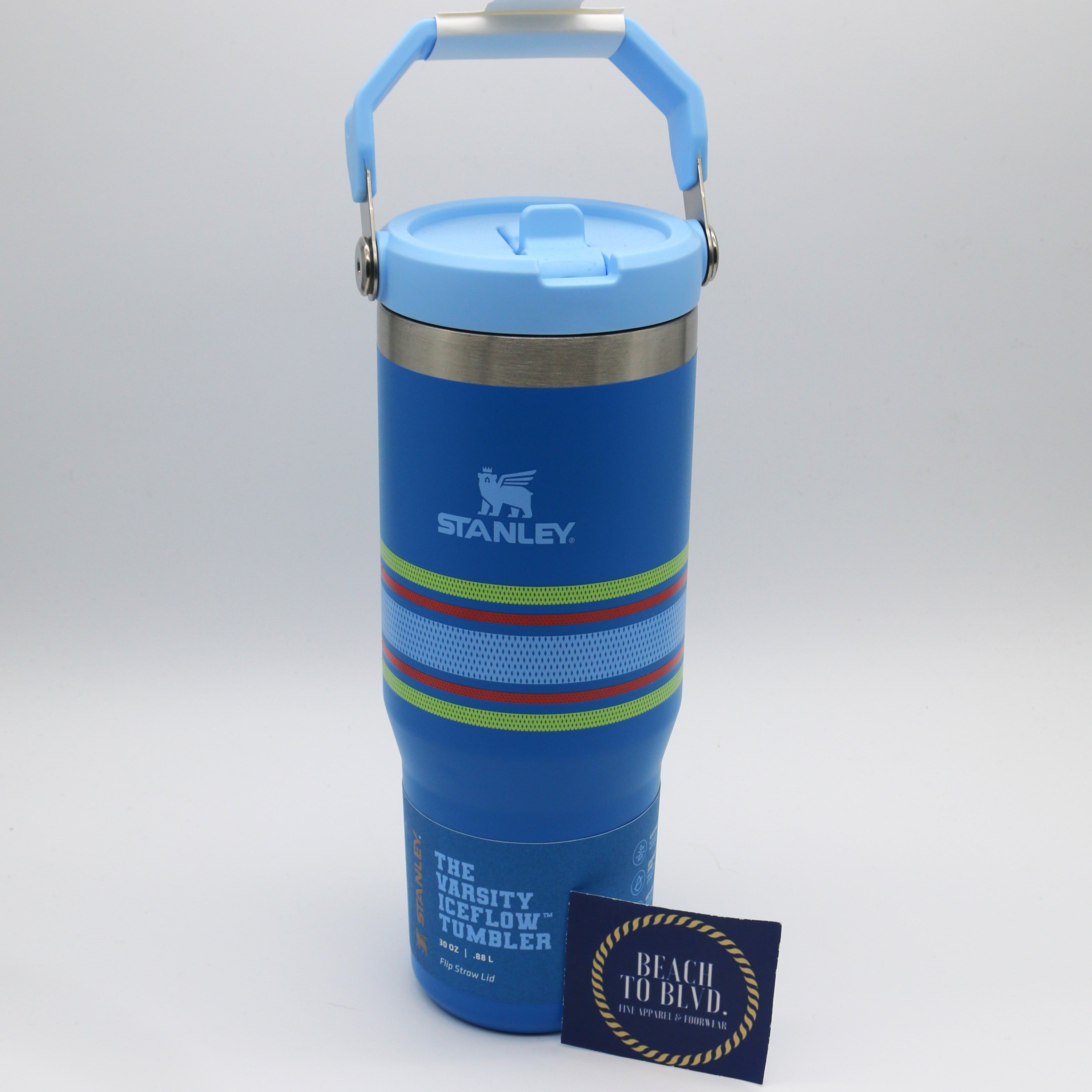 Stanley The Varsity Iceflow Flip Straw Tumbler 30 oz - Azure Mesh - BeachToBlvd