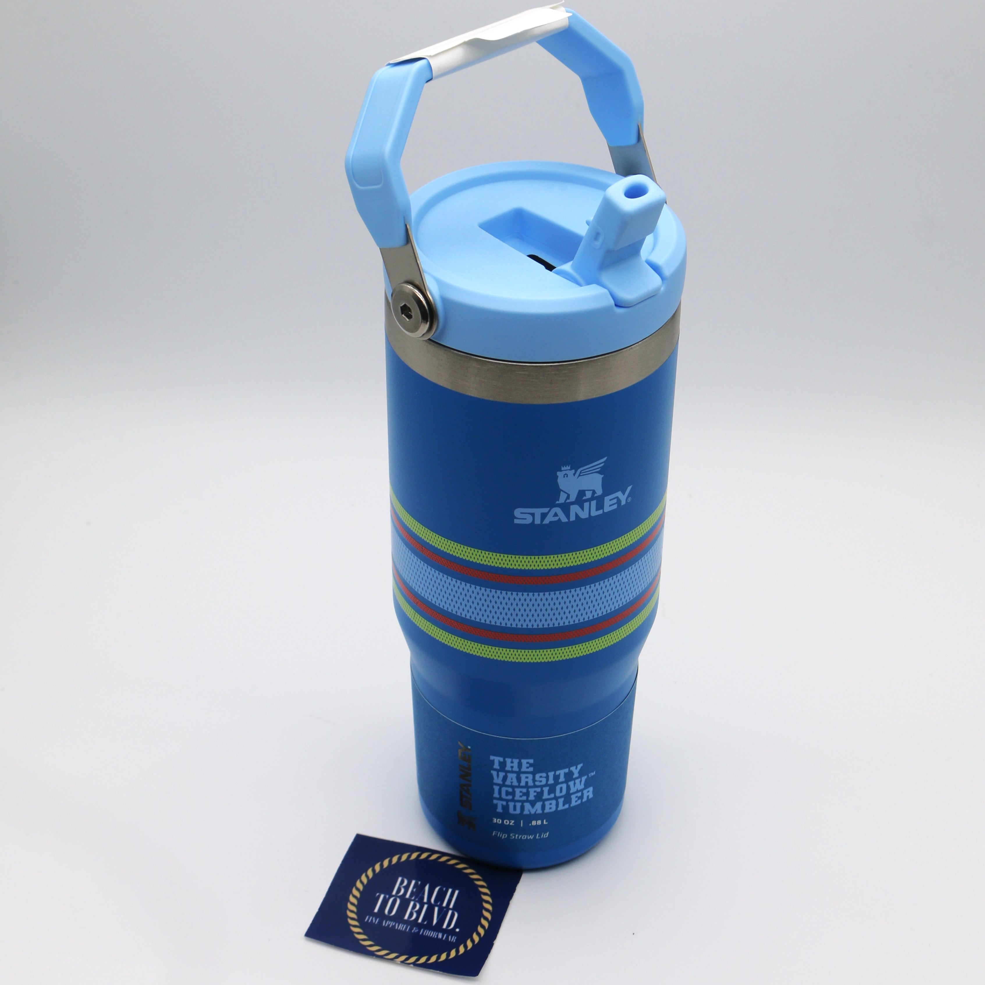Stanley The Varsity Iceflow Flip Straw Tumbler 30 oz - Azure Mesh - BeachToBlvd