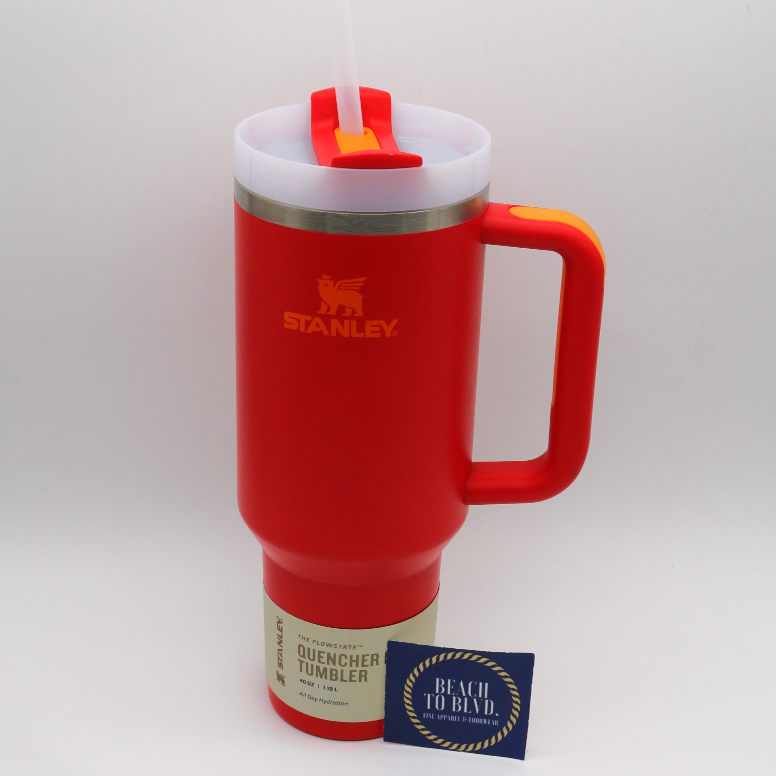 Stanley The Quencher H2.0 Flowstate Tumbler - Chili Red 40 Ounces - BeachToBlvd