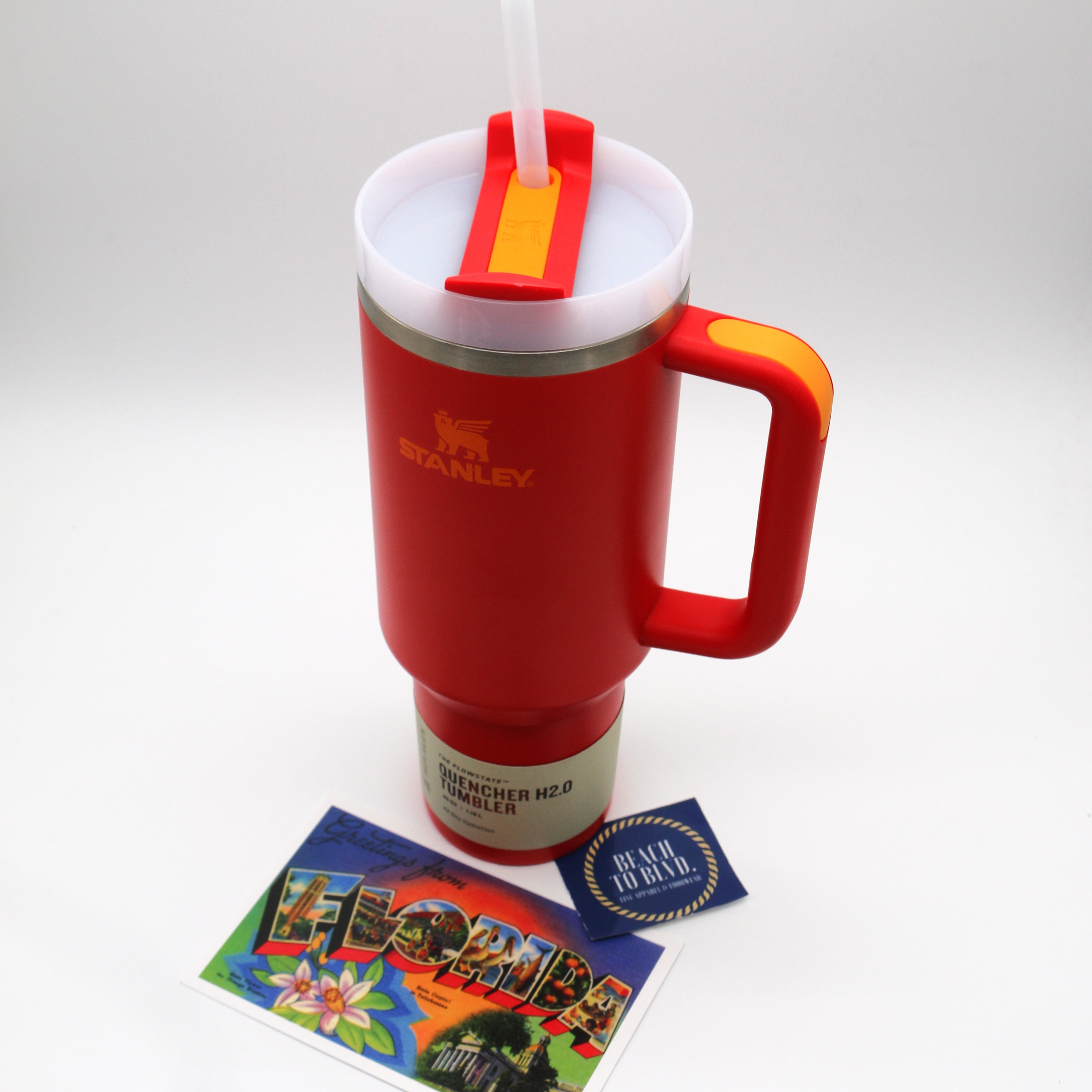 Stanley The Quencher H2.0 Flowstate Tumbler - Chili Red 40 Ounces - BeachToBlvd