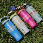 Stanley The Varsity Iceflow Flip Straw Tumbler 30 oz - Seafoam Stripe - BeachToBlvd