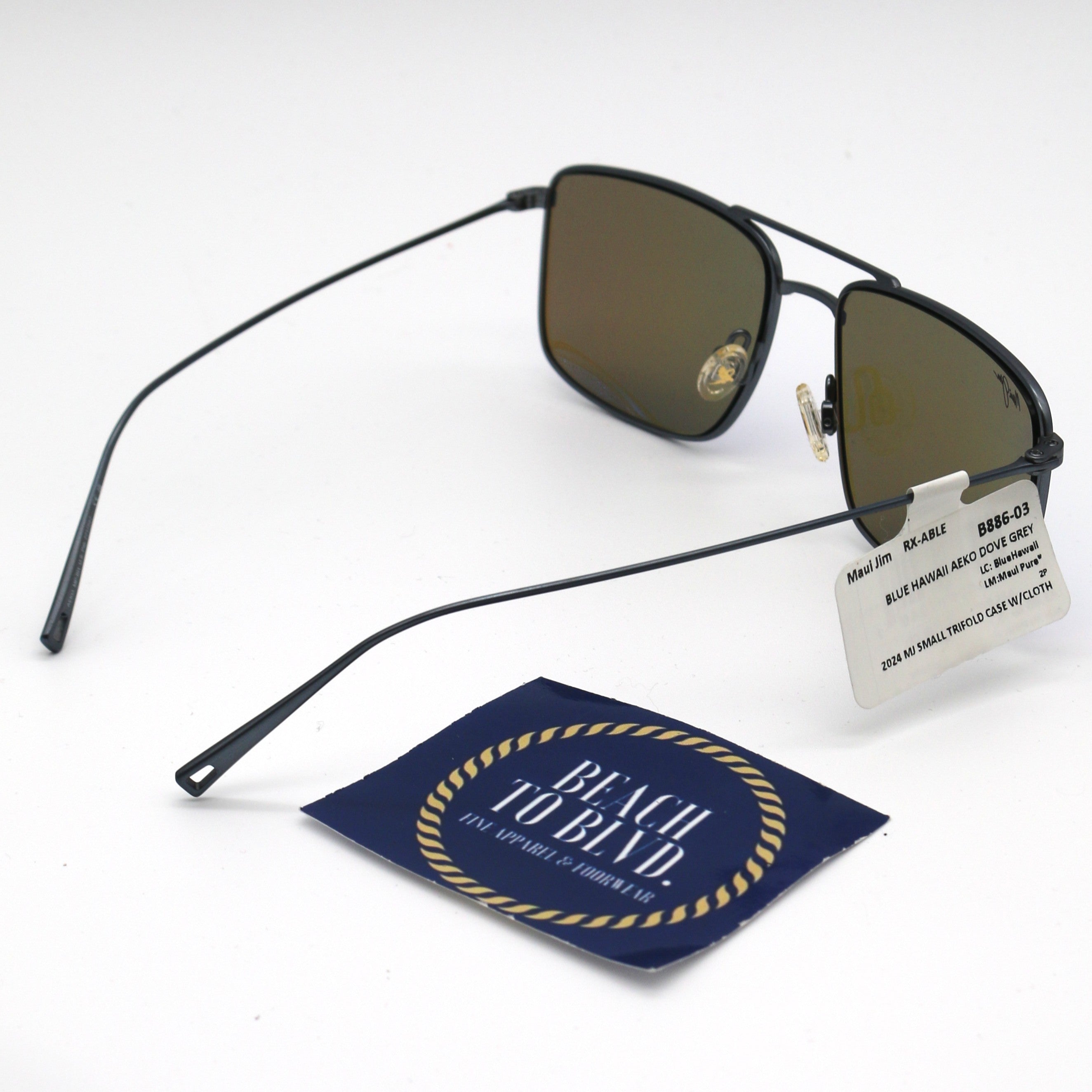 Maui Jim AEKO Men's Polarized Sunglasses-Grey Titanium/Blue Hawaii
