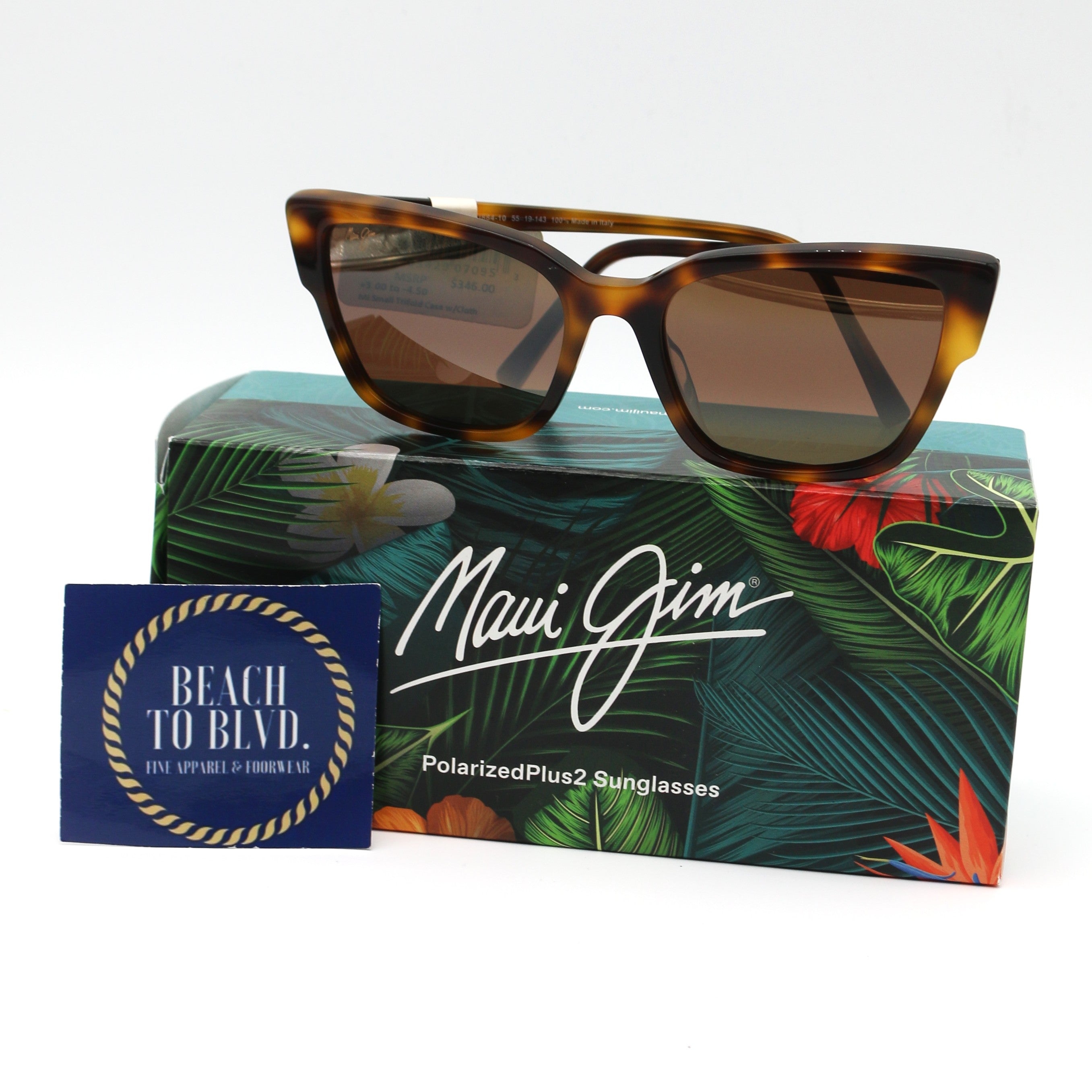 Maui Jim Sunglasses Kou - Tortoise Frame - Bronze Lens - BeachToBlvd