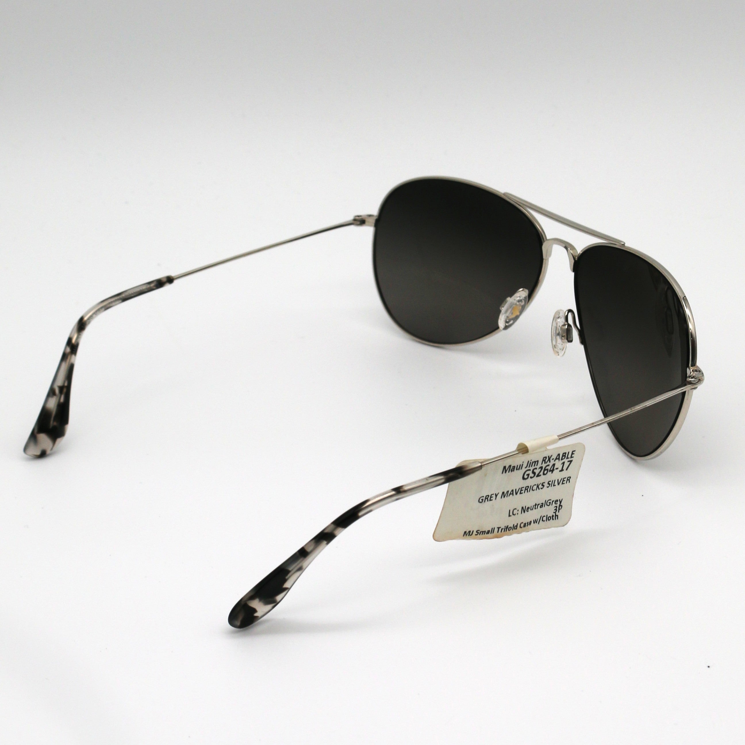 Maui Jim Sunglasses Mavericks - Silver Frame - Gray Lens - BeachToBlvd