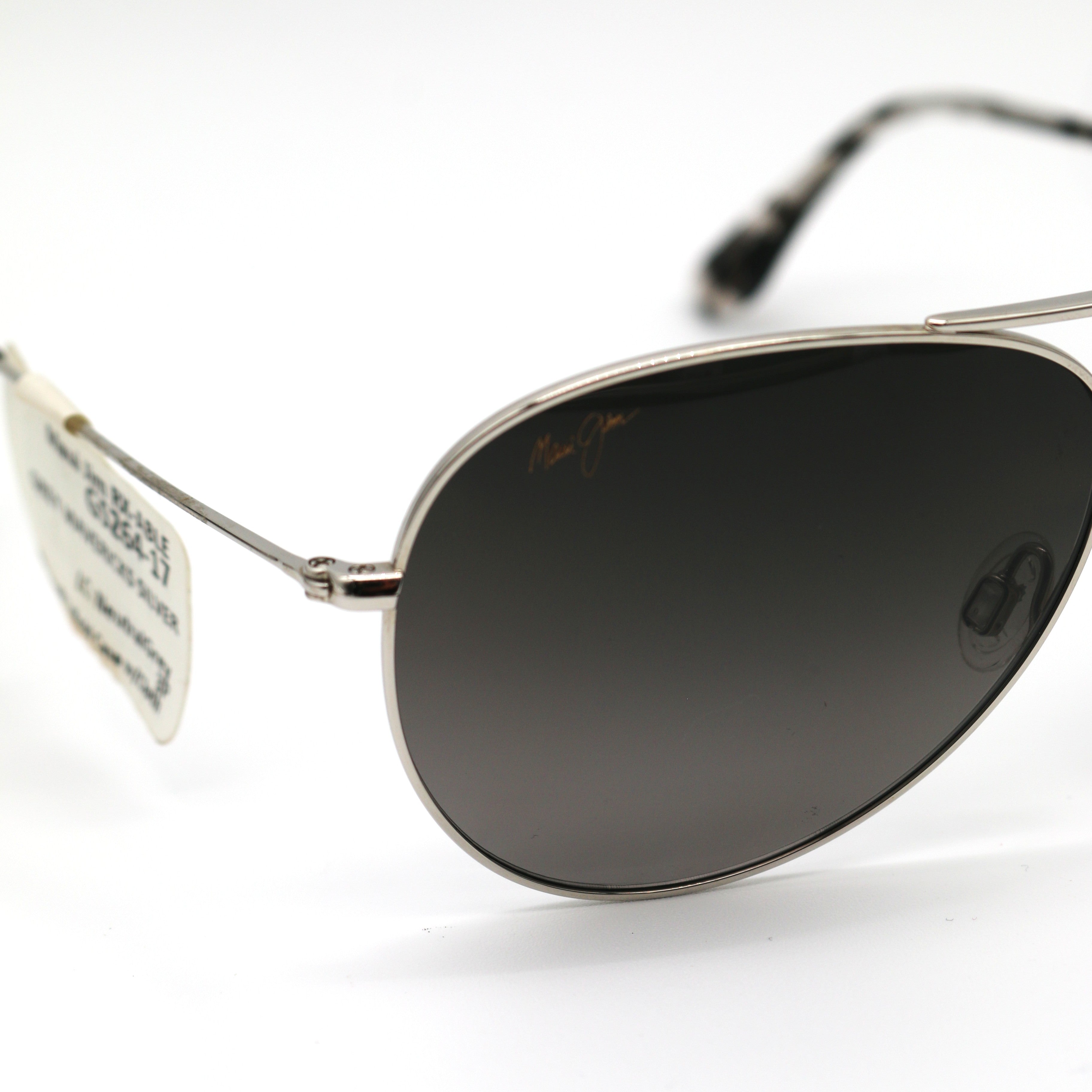 Maui Jim Sunglasses Mavericks - Silver Frame - Gray Lens - BeachToBlvd